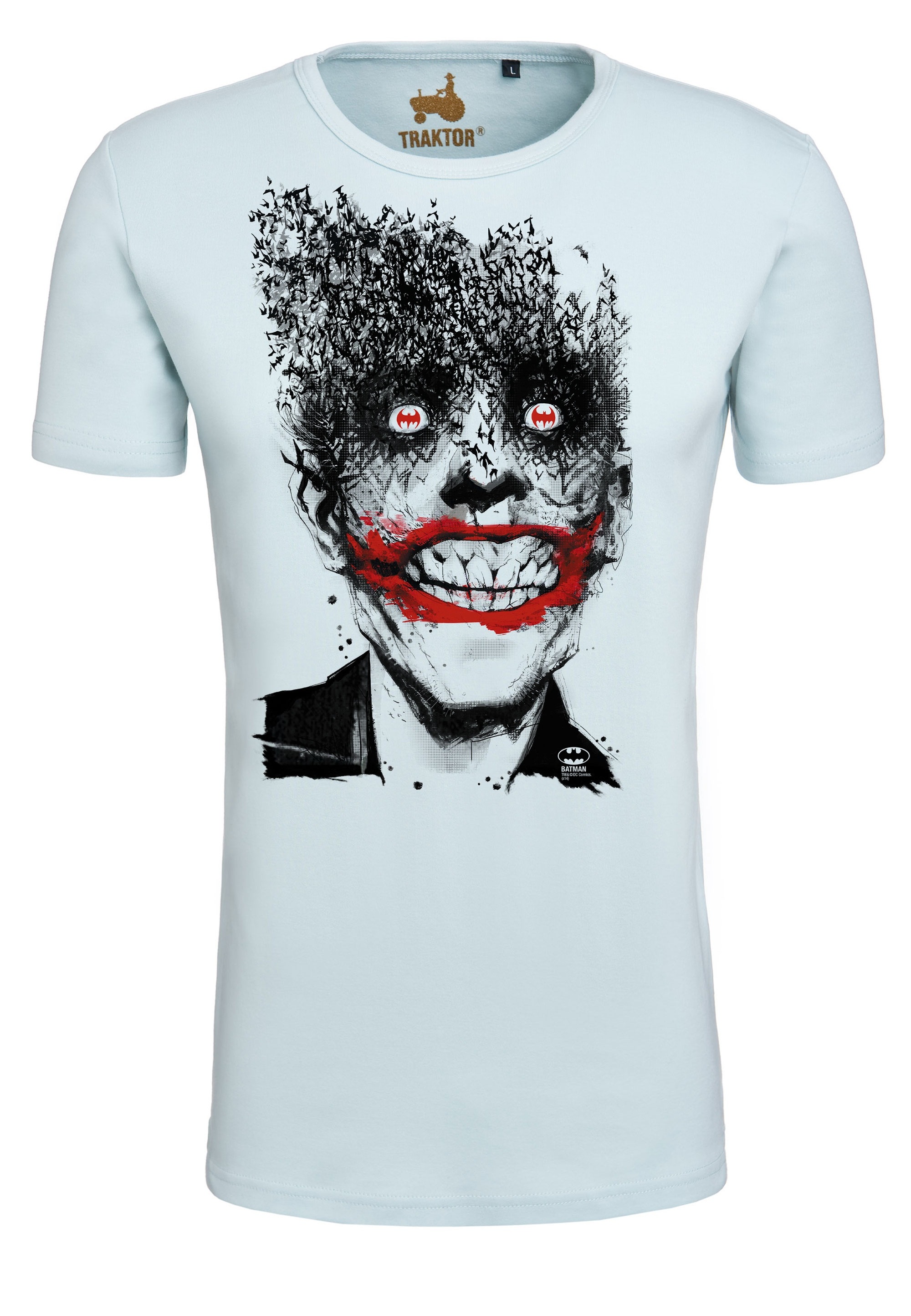 LOGOSHIRT T-Shirt »Batman - Joker Bats« mit trendigem Superschurken-Print