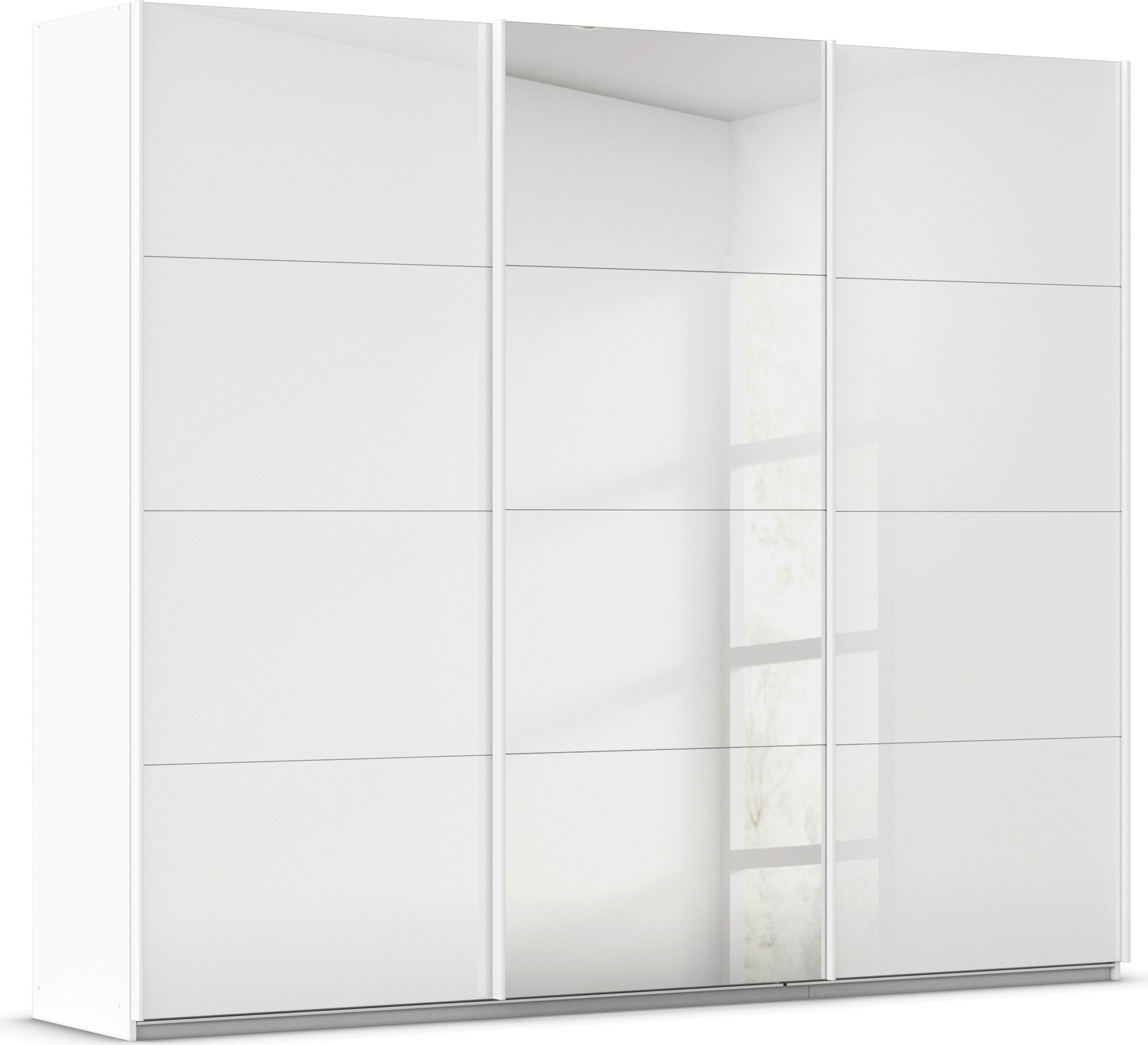 OTTO home Schwebetürenschrank "Kleiderschrank Kleiderschränke Schrank Garderobe AGORDO mit Glasfront" Breiten 203/271/315/360 cm, Höhen 210/229 cm, durchdachte Innenausstattung, in 4 Breiten und 2 Höhen MADE IN GERMANY