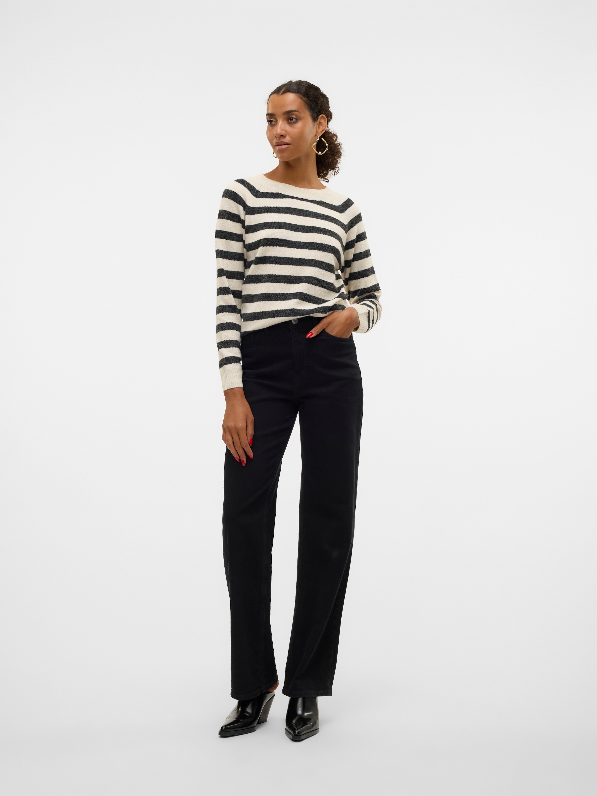 Vero Moda Rundhalspullover »VMDOFFY LS O-NECK BLOUSE GA NOOS«
