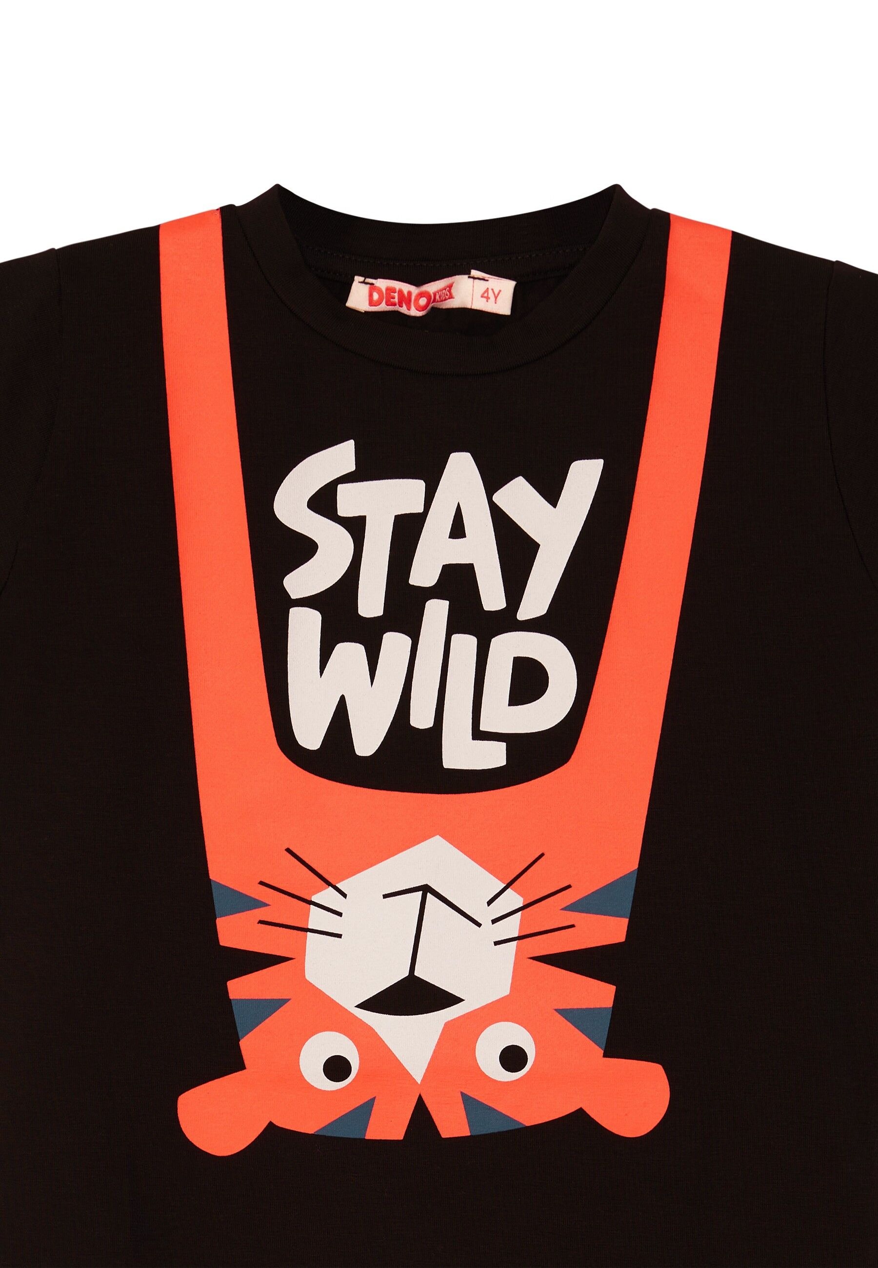 Denokids Hausanzug »Wild Camo«, (2 tlg.), mit Tiger-Print
