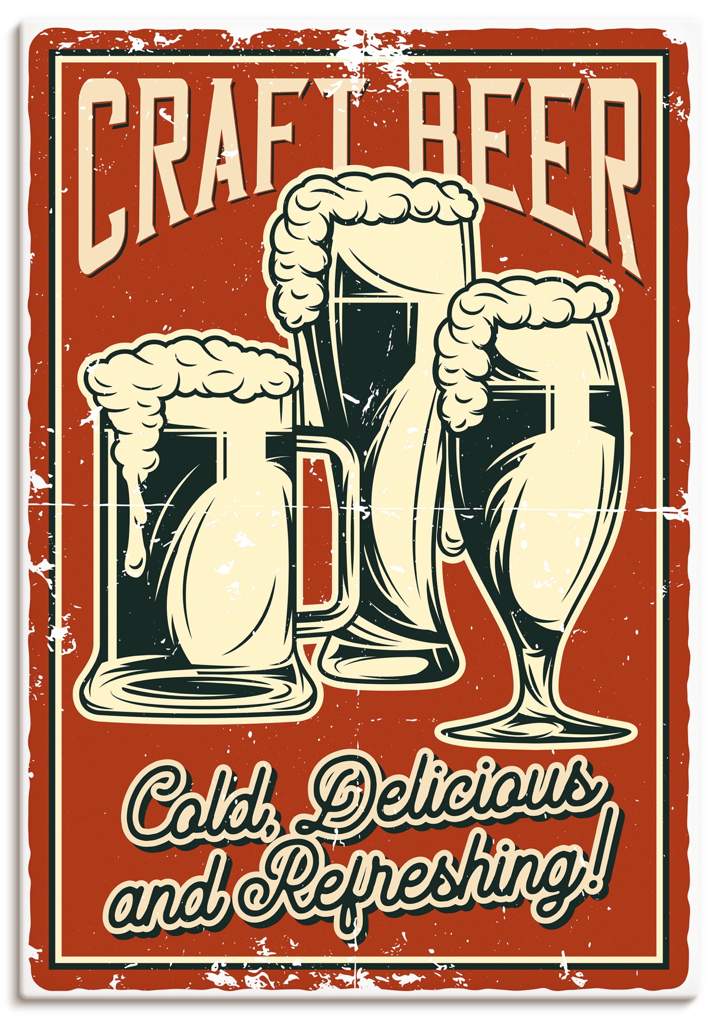 Artland Wandbild "Craft Beer" 1 Stk. tlg. als Alubild, Leinwandbild, Poster, Wandaufkleber in verschied. Größen