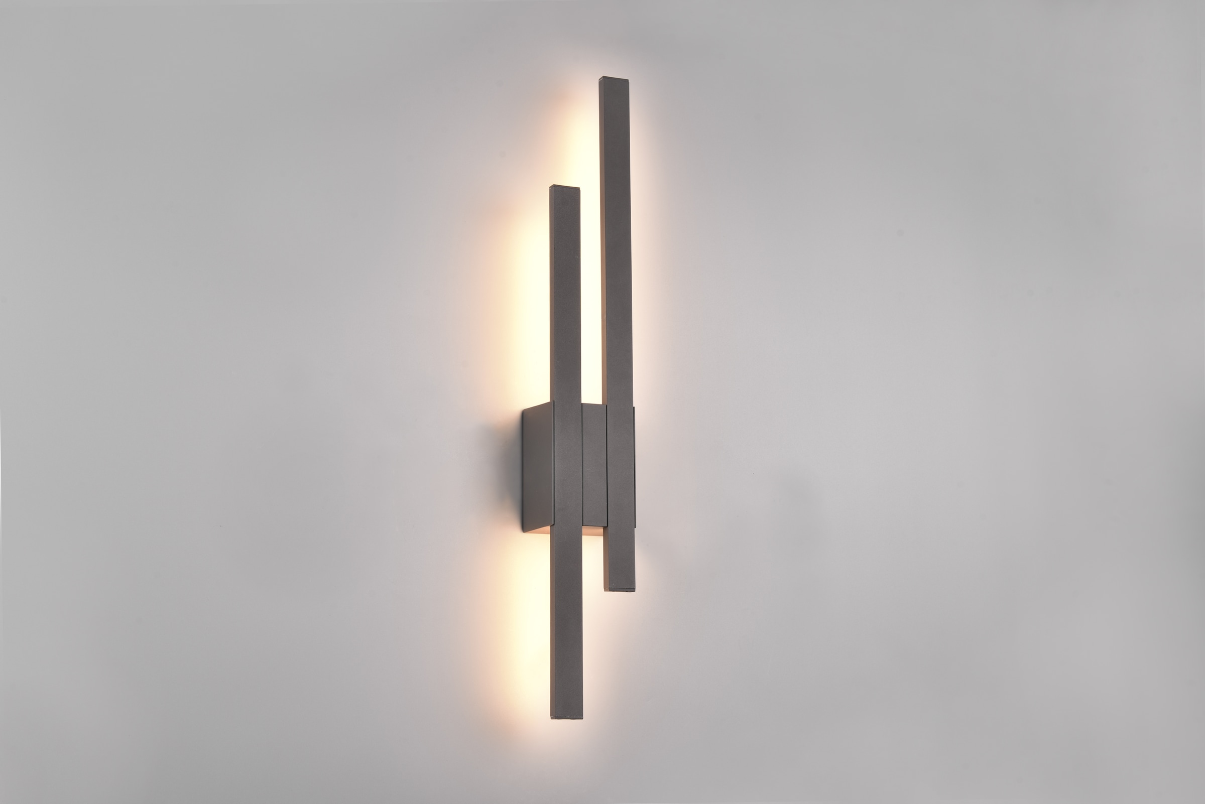 TRIO Leuchten LED Außen-Wandleuchte »TAWA, Outdoor Wandlampe IP54 für Garten Terrasse Hauswand, 2x 9W LED«, 2 flammig, Leuchtmittel LED-Board | LED fest integriert, LED Wandlicht warmweiß 3000K 900 Lumen, Stil LED Wandfackel, Backlight