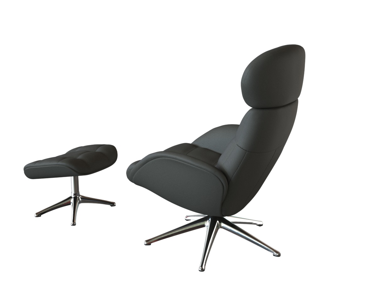 FLEXLUX Relaxsessel »Chester, Funktionsessel, Polstersessel, Armlehnen-, TV-Fernsehsessel«, Premium Komfort, Rücken- und Kopfteilverstellung, Drehbar, Fuß Schwarz