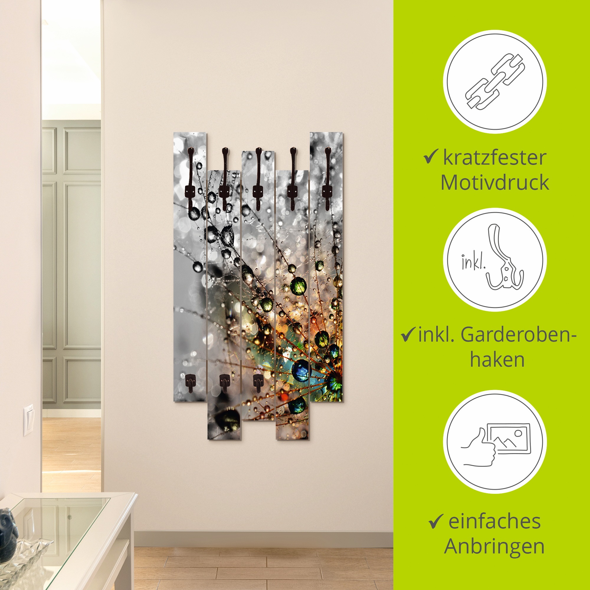 Artland Garderobenleiste »Farbenfrohe Natur«, teilmontiert