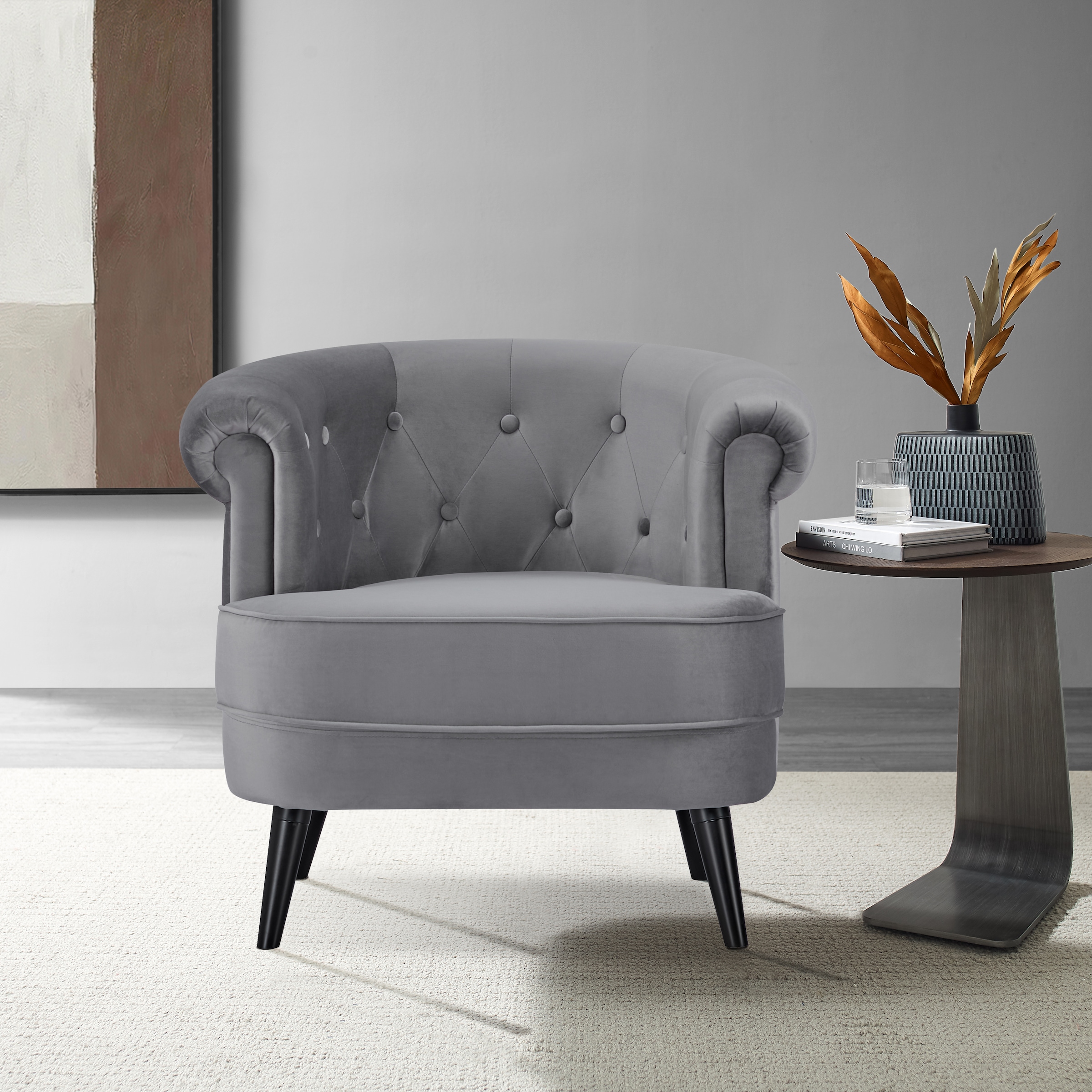 Home affaire Sessel »LIENZ traumhafter Loungesessel in Chesterfield-Optik,«, Sessel für Wohnzimmer in softem Samtvelours
