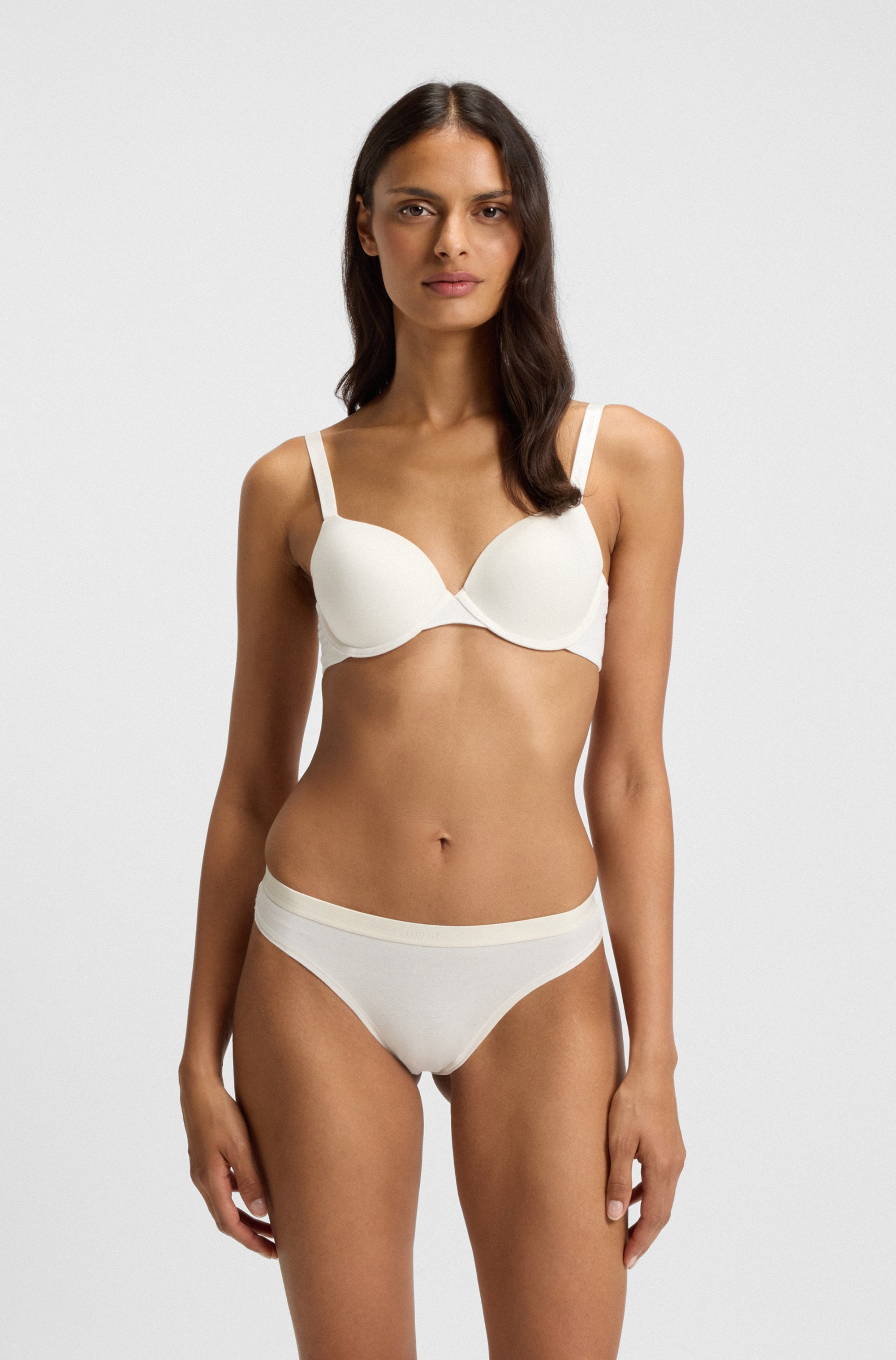 BOSS Bügel-BH "UNDERWIRE BRA CI" mit BOSS Schriftzug auf den Trägern