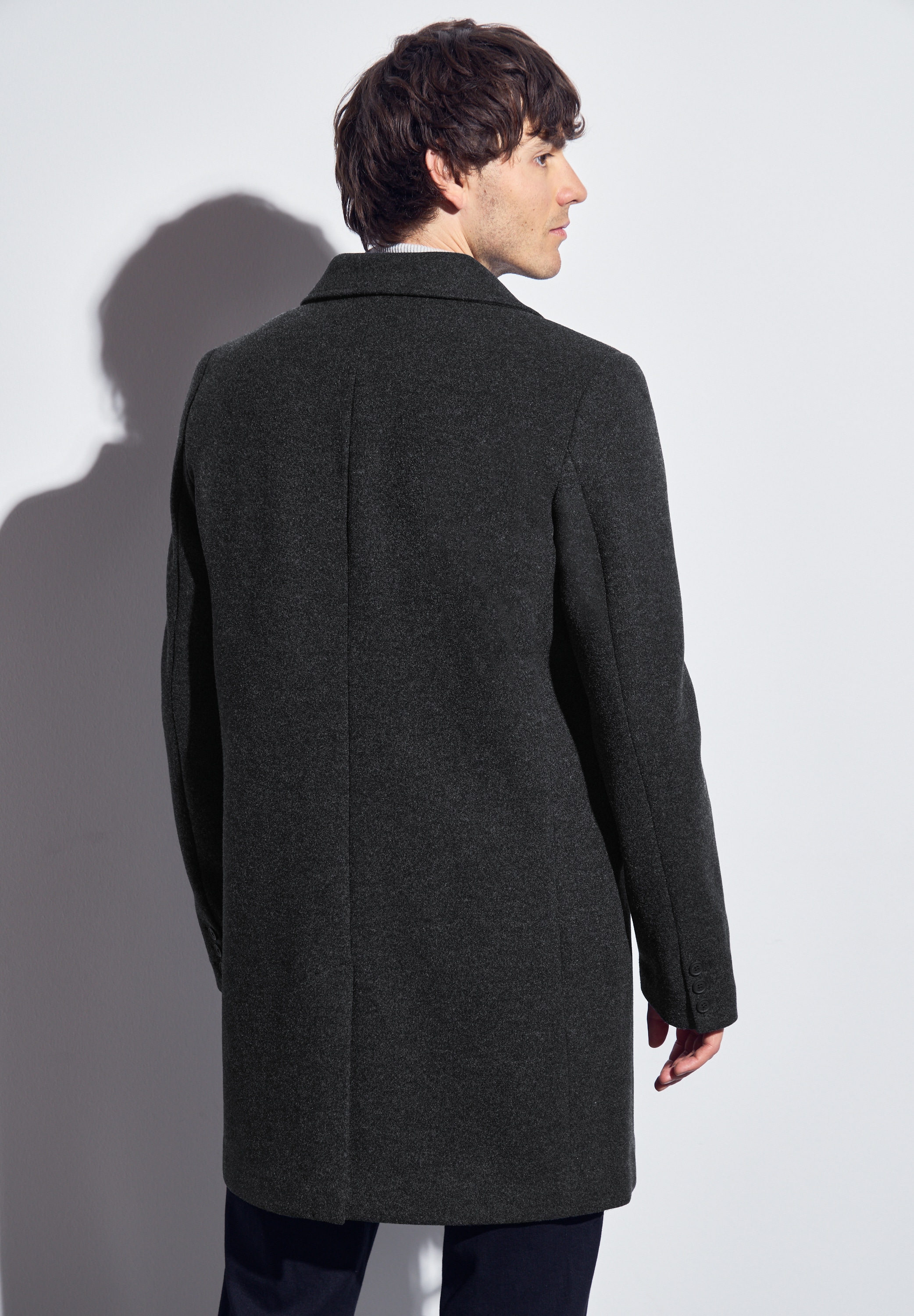 STREET ONE MEN Wintermantel, mit Reverskragen