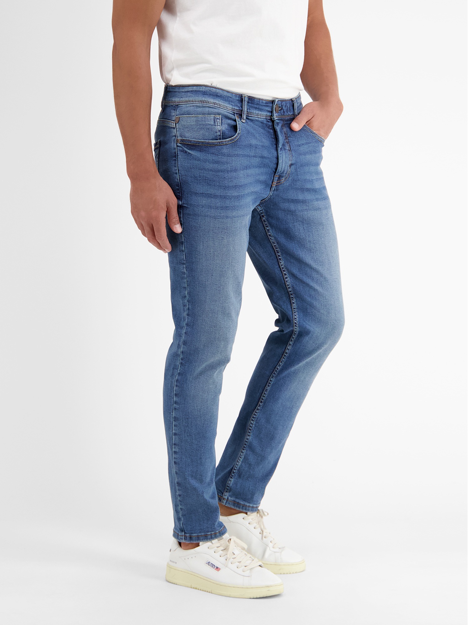LERROS Relaxhose »LERROS BAXTER 5-Pocket-Denim, RELAXED FIT, unifarben«