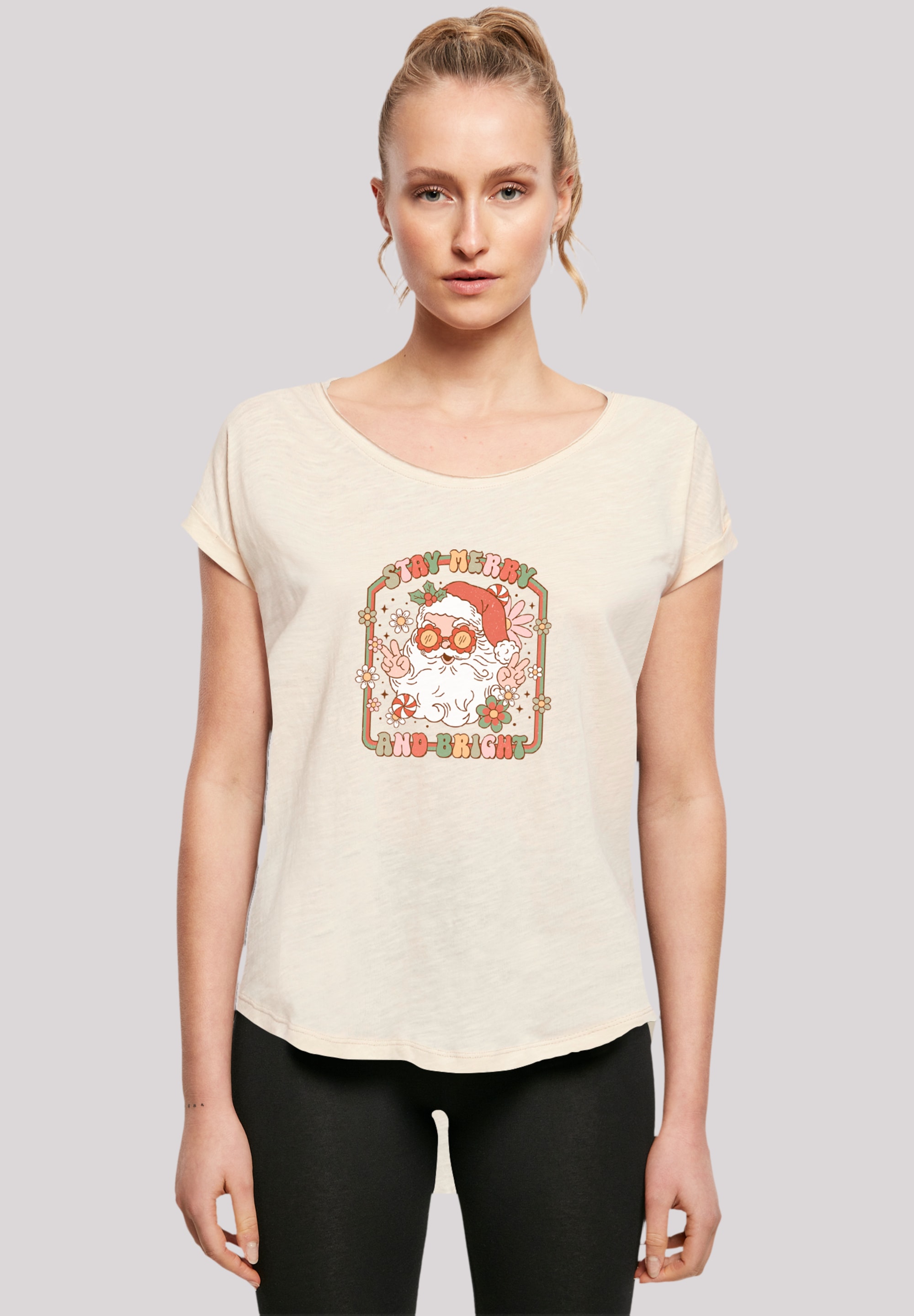 F4NT4STIC T-Shirt "Stay Merry And Bright Hippie Santa", Premium Qualität, W günstig online kaufen