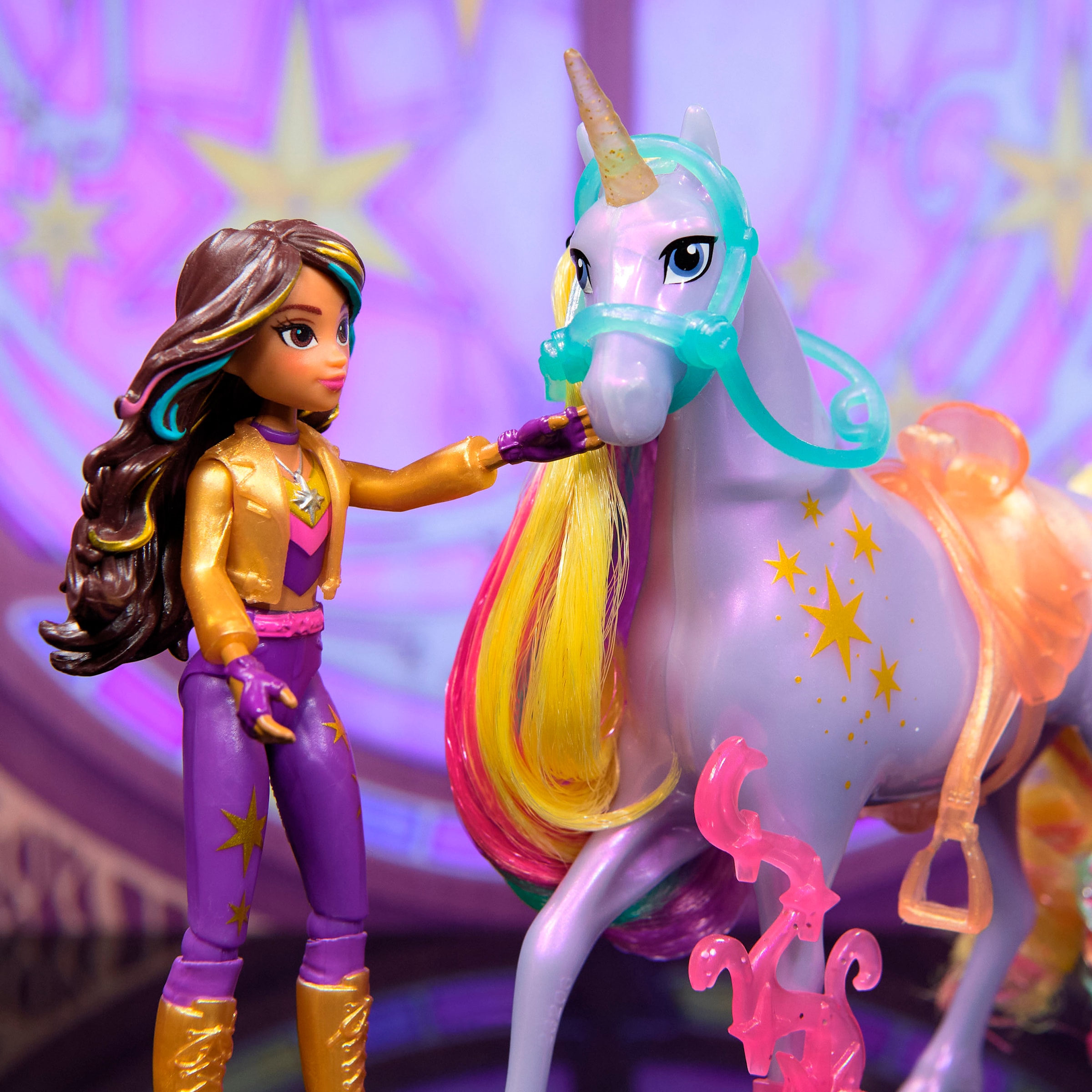 Spin Master Anziehpuppe »Unicorn Academy - Sophia & Einhorn Wildstar«, mit echter Mähne