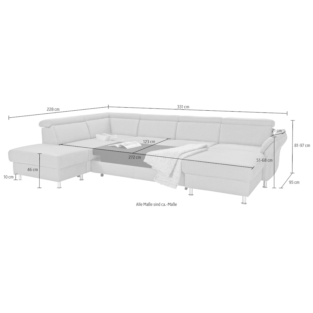 sit&more Wohnlandschaft »Avignon U-Form«