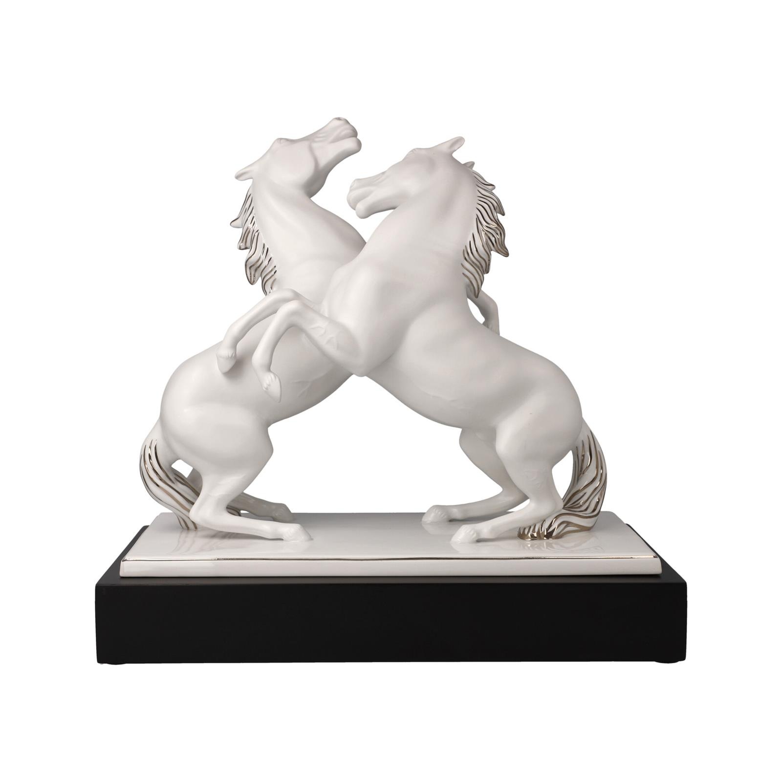 Goebel Dekofigur »Dekofigur Pferde Artiste er Alegria Studio 8 Chevaux 32 cm weiß-silber«
