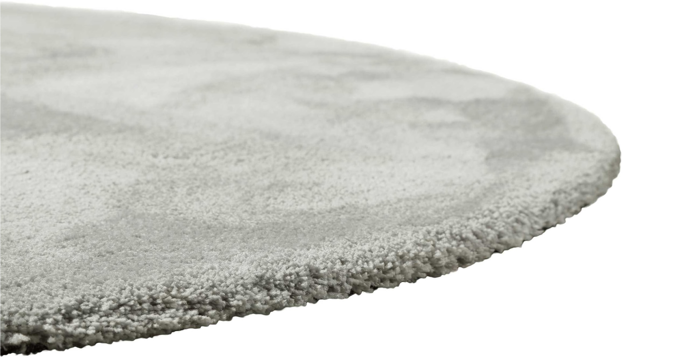 Homie Living Teppich »Pisa«, rund, 25 mm Höhe, Hochflor, Microfaser, uni, weich, Shaggy, Wohnzimmer, Schlafzimmer