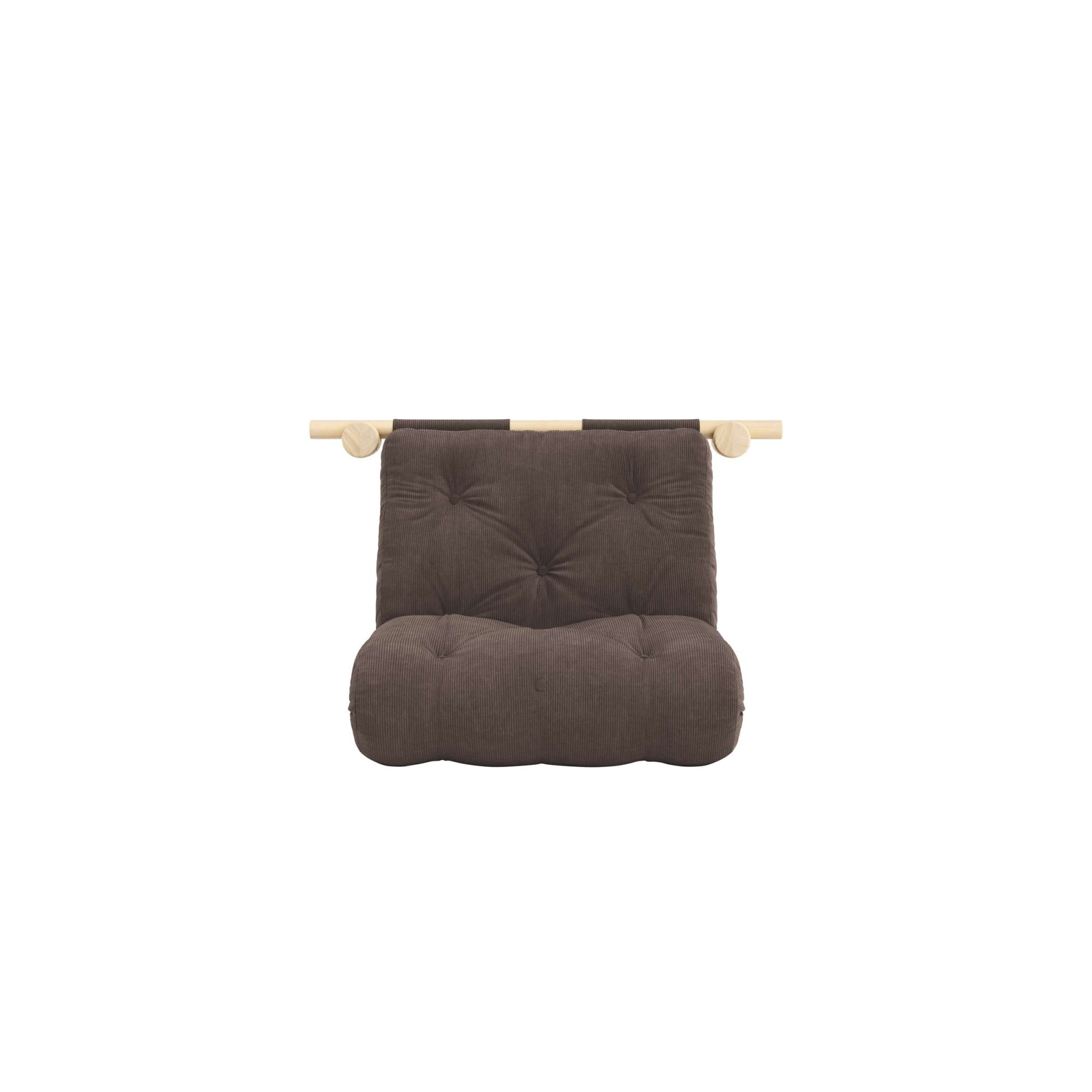 Karup Design Schlafsofa »Hooked Schlafsessel, Sitz- und Schlafplatz, Wandmontiert, platzsparend«, Futonmatratze inkl. Halterungsset aus FSC®-zertifiziertem Massivholz