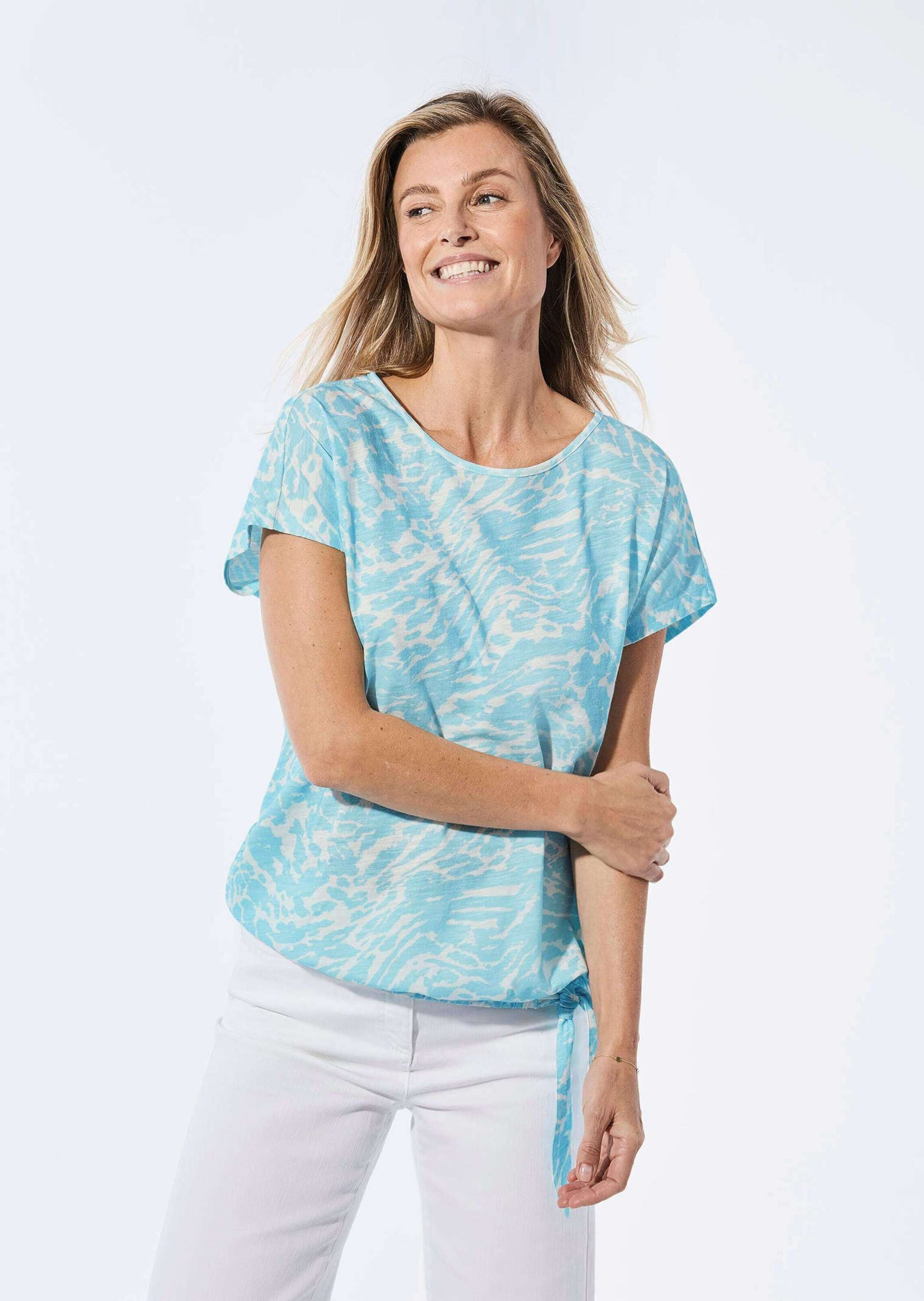 GOLDNER Kurzarmshirt »Kurzgröße Shirt mit U-Boot-Ausschnitt«