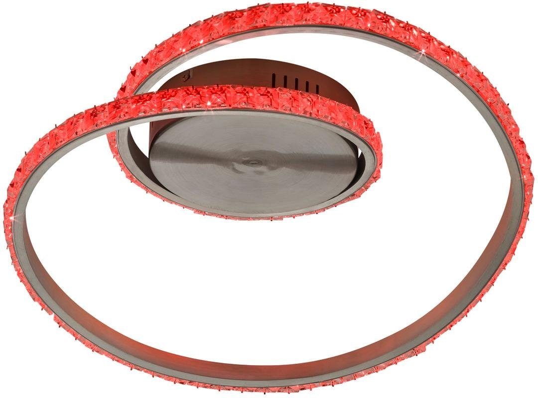 REALITY Leuchten LED Deckenleuchte »Rubin«, 1 flammig, Leuchtmittel LED-Board | LED fest integriert, Fernbedienung,integrierter Dimmer,Nachtlicht,RGBW-Farbwechsler