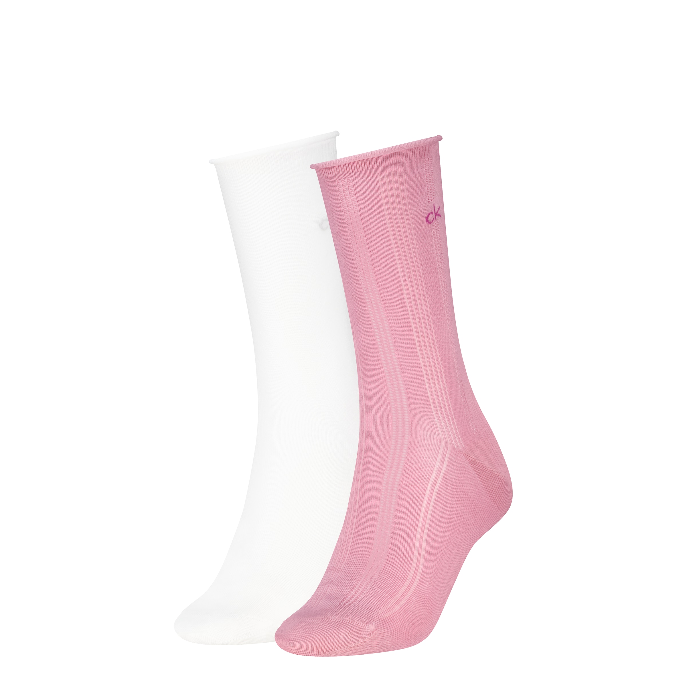 Calvin Klein Socken "CK WOMEN SOCK PELERINE" 2 Paar, mit kleinem Rollbund, günstig online kaufen