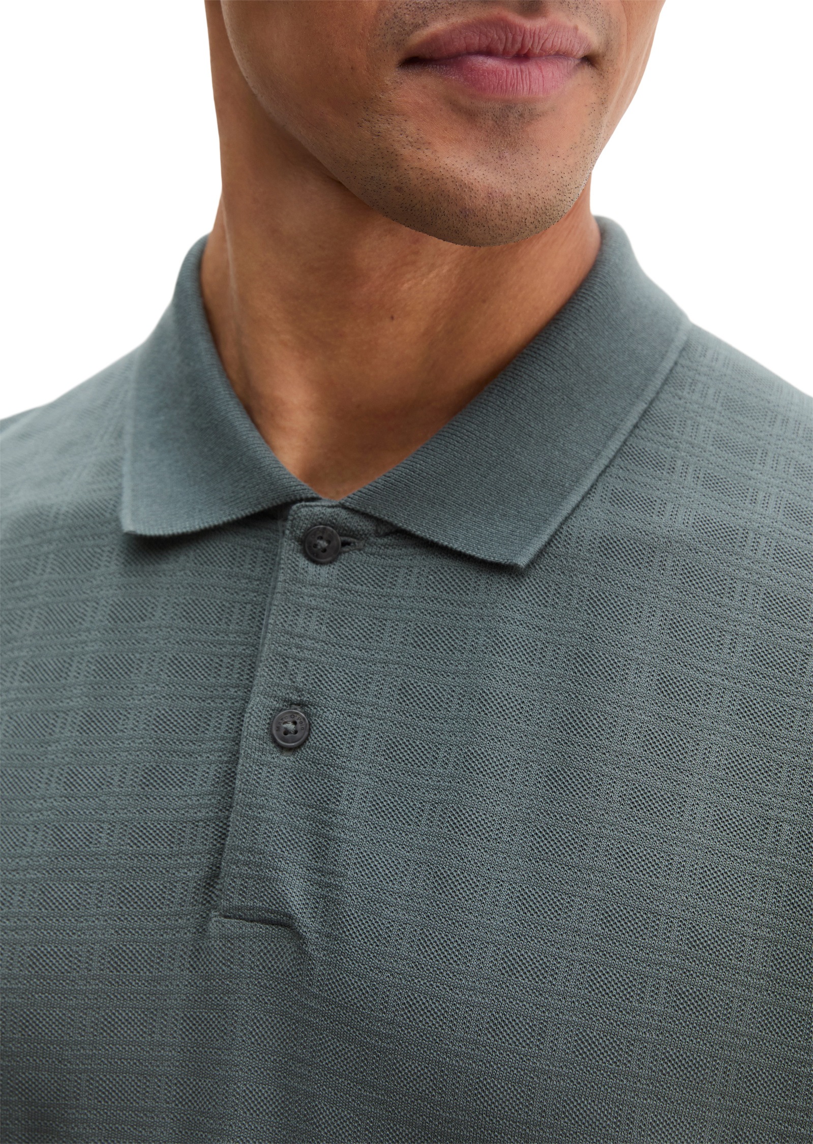Marc O'Polo Poloshirt »im strukturierten Karo-Jacquard«