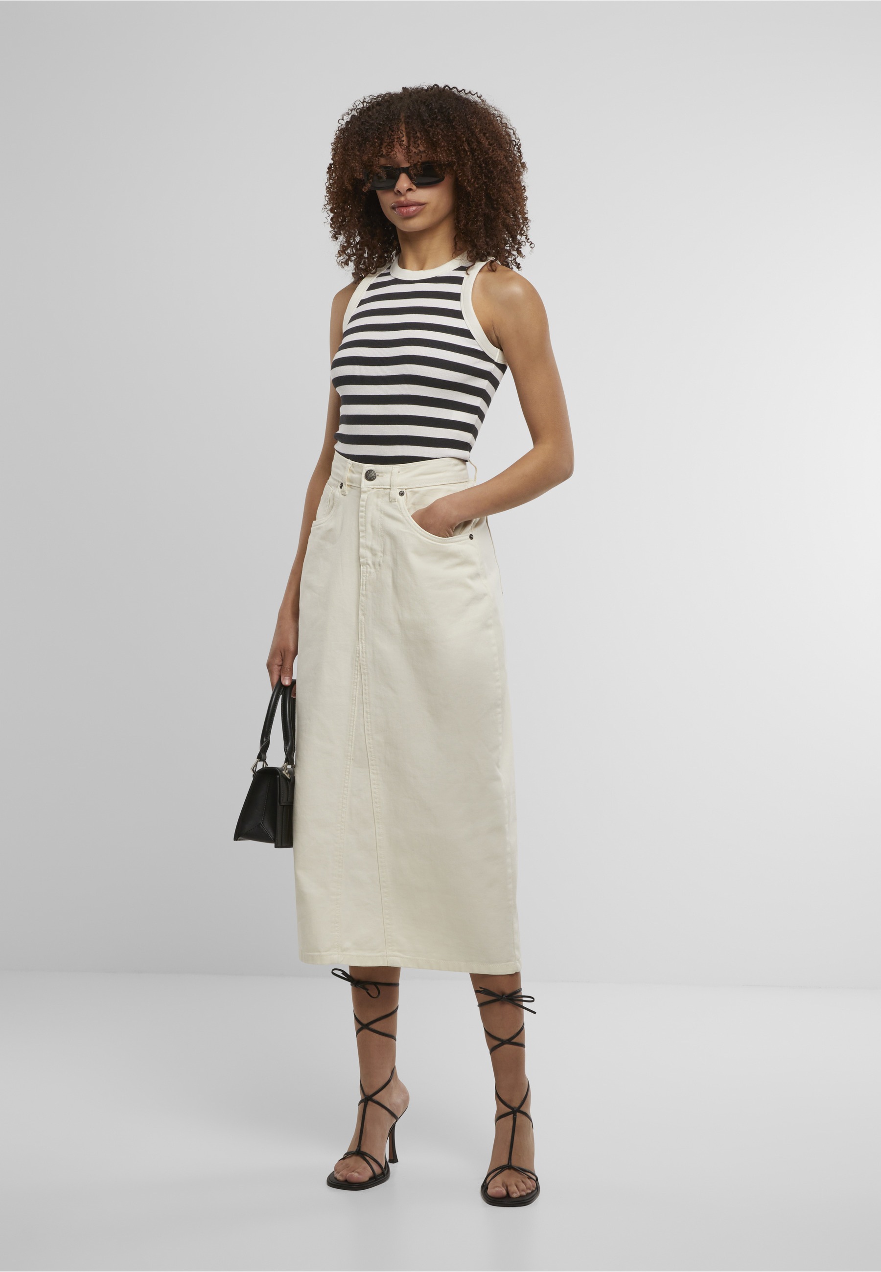 URBAN CLASSICS Sommerrock »Urban Classics Ladies Soft Denim Midi Skirt« 1 Stk.