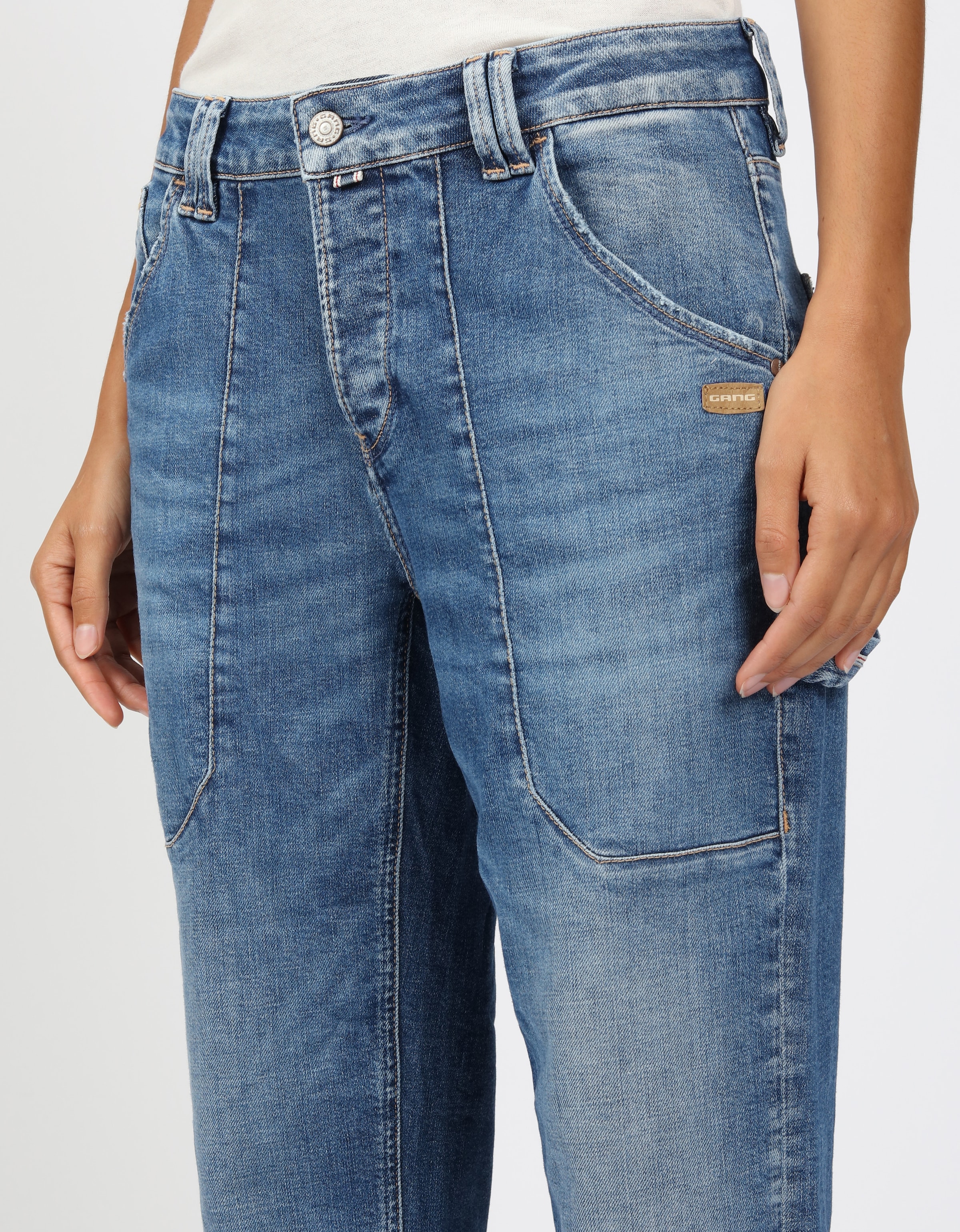 GANG Straight-Jeans »94THELMA WORKER«, mit aufgesetzten Taschen und typischen Workerdetails