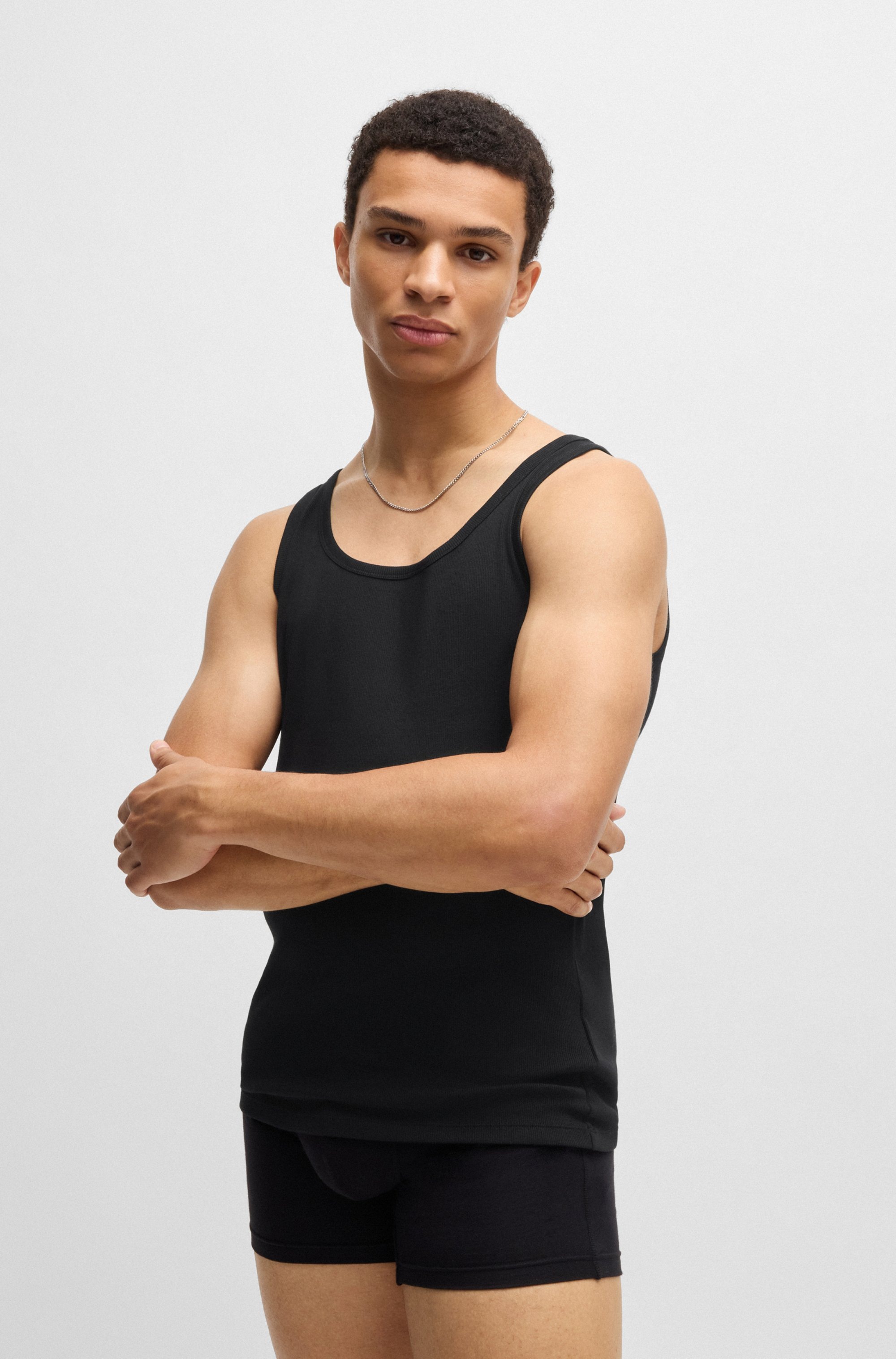 HUGO Underwear Tanktop "Twin Pack" Packung, 2 Stk. mit Markenlabel in Kontr günstig online kaufen