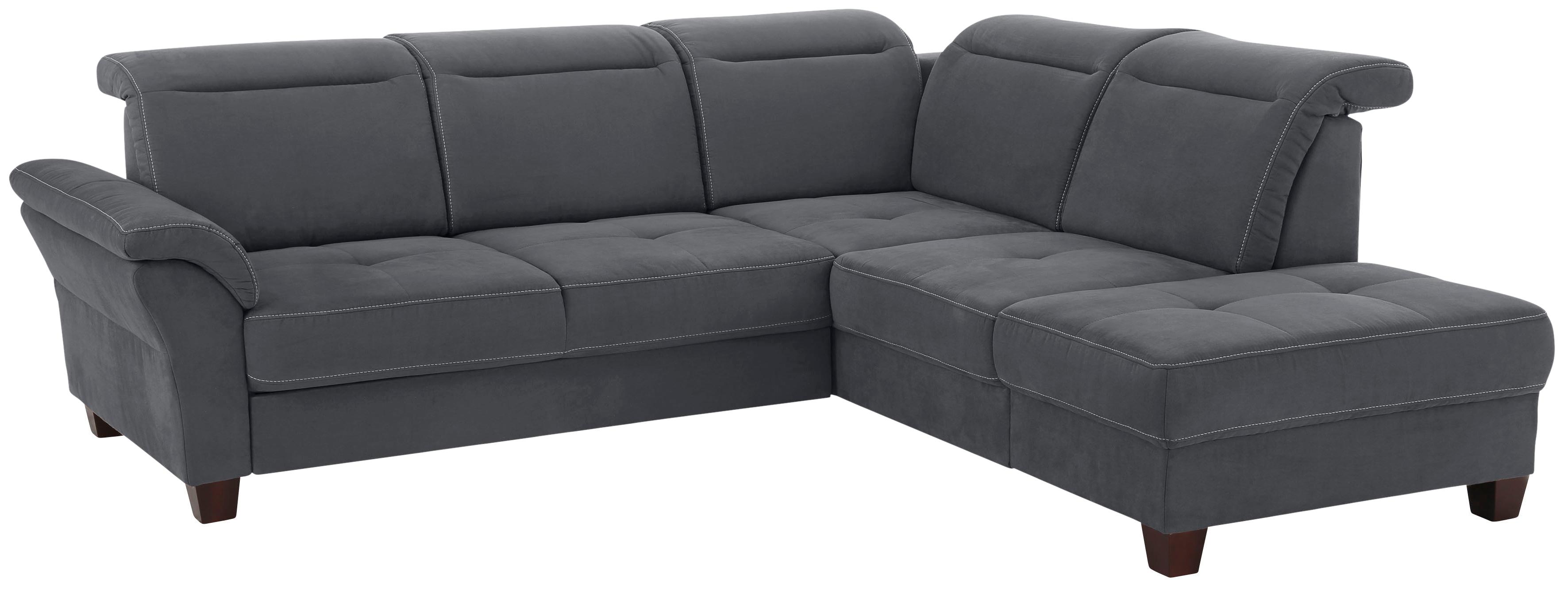 OTTO home Ecksofa "Solvei L-Form" wahlweise auch mit Kopfteilverstellung und Schlaffunktion, Federkern