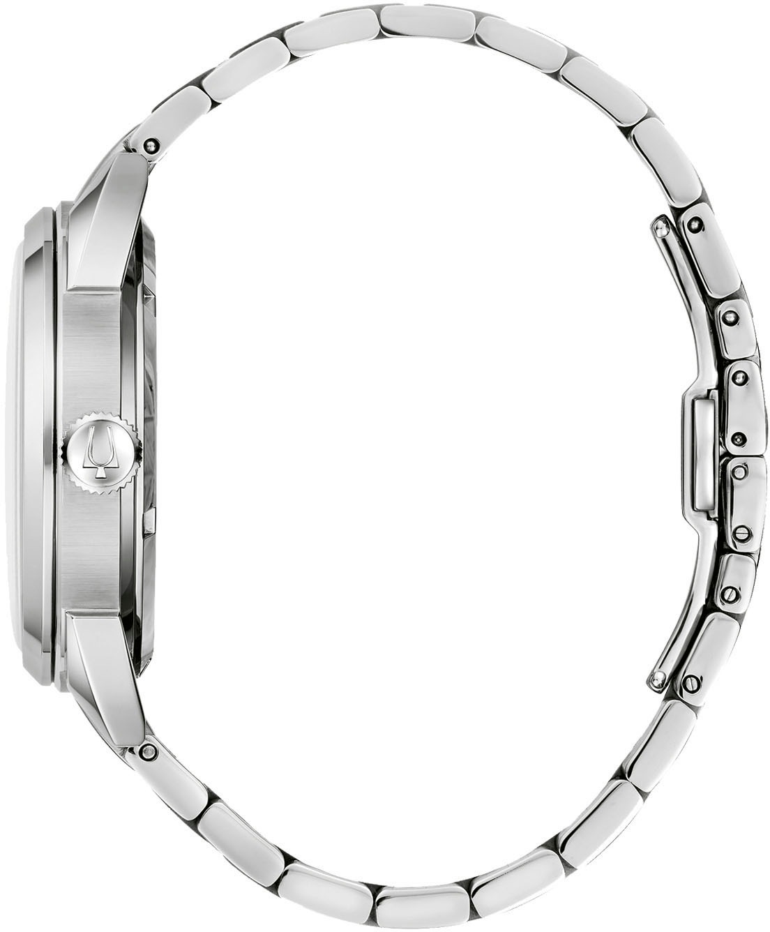Bulova Automatikuhr, Armbanduhr, Herrenuhr, Damenuhr, Edelstahlarmband, Saphirglas