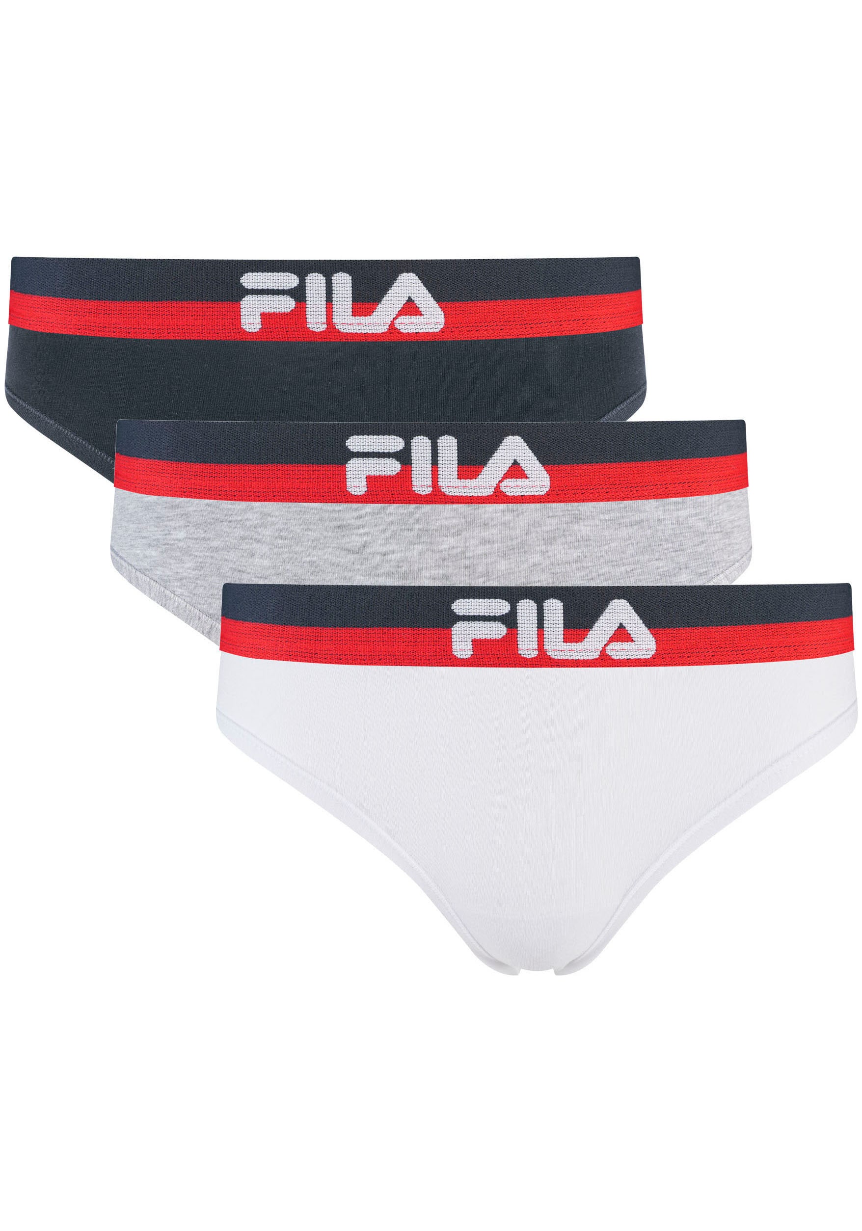 Fila Slip, (3er Pack), mit elastischem Logobund, Woman Culotte