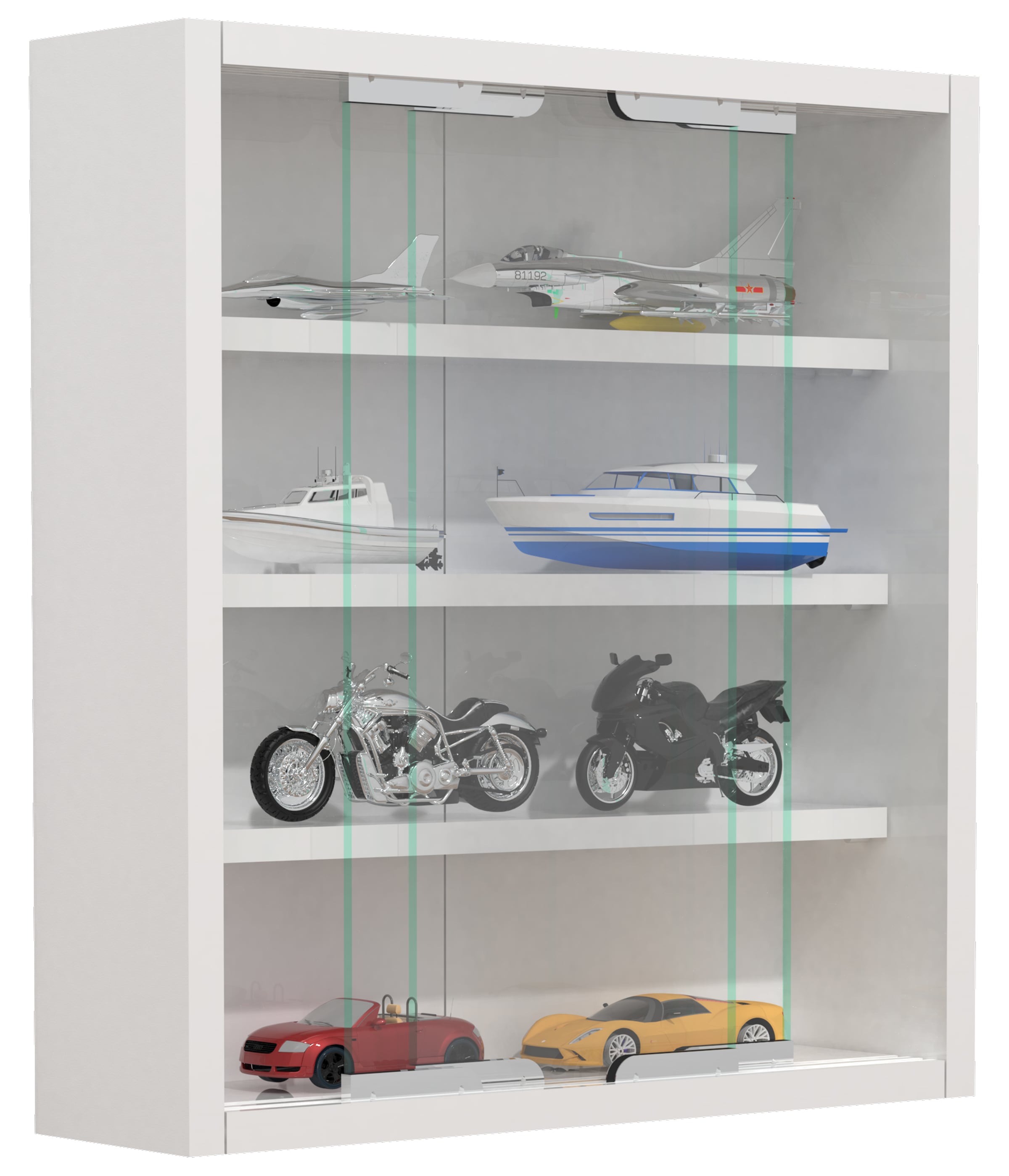 VCM Wandregal »VCM Glasvitrine hängend | Vitrine Glas mit ESG-Sicherheitsglas | Maße: H. 40 x B. 37 x T. 10 cm| Hängevitrine Glas | Modern und platzsparend | Glas Vitrinenschrank - Agisa S«