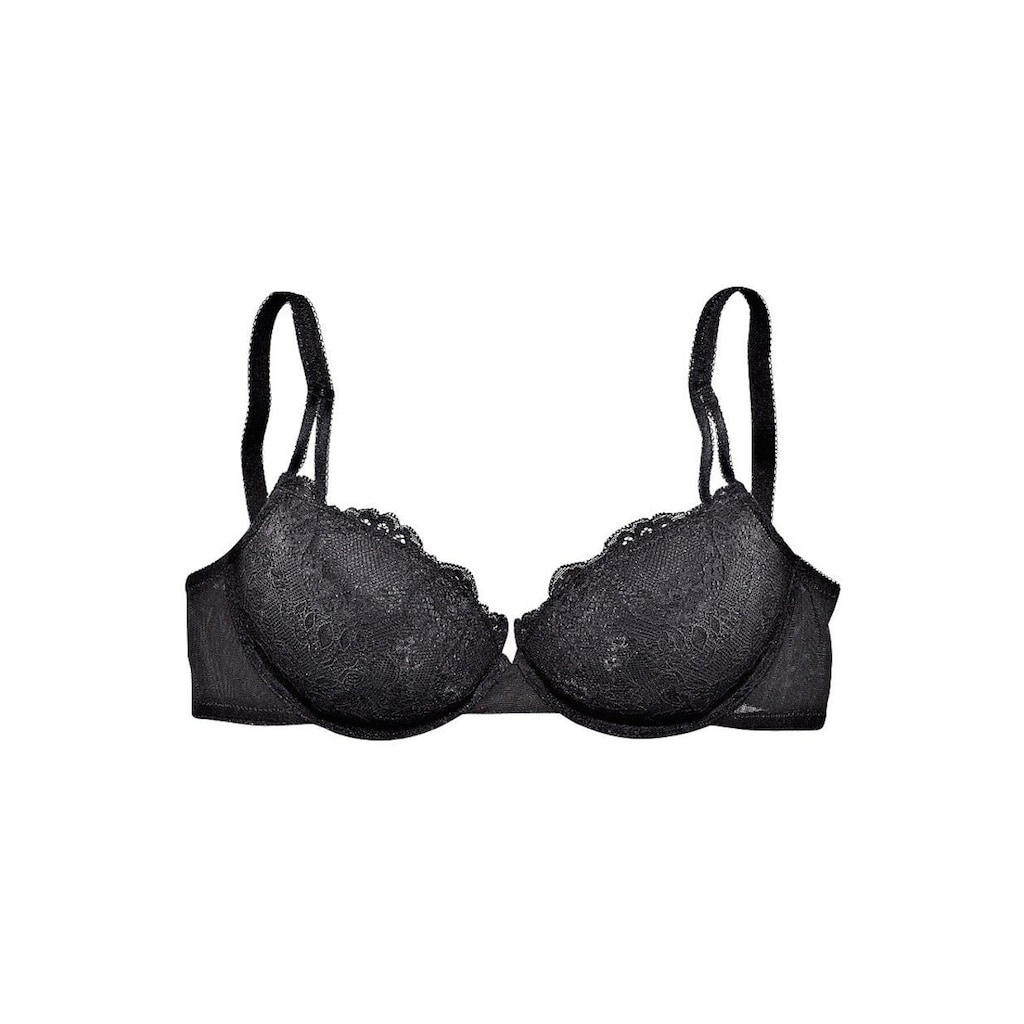 LASCANA Push-up-BH, mit Jacquardspitze und herausnehmbaren Kissen, Dessous