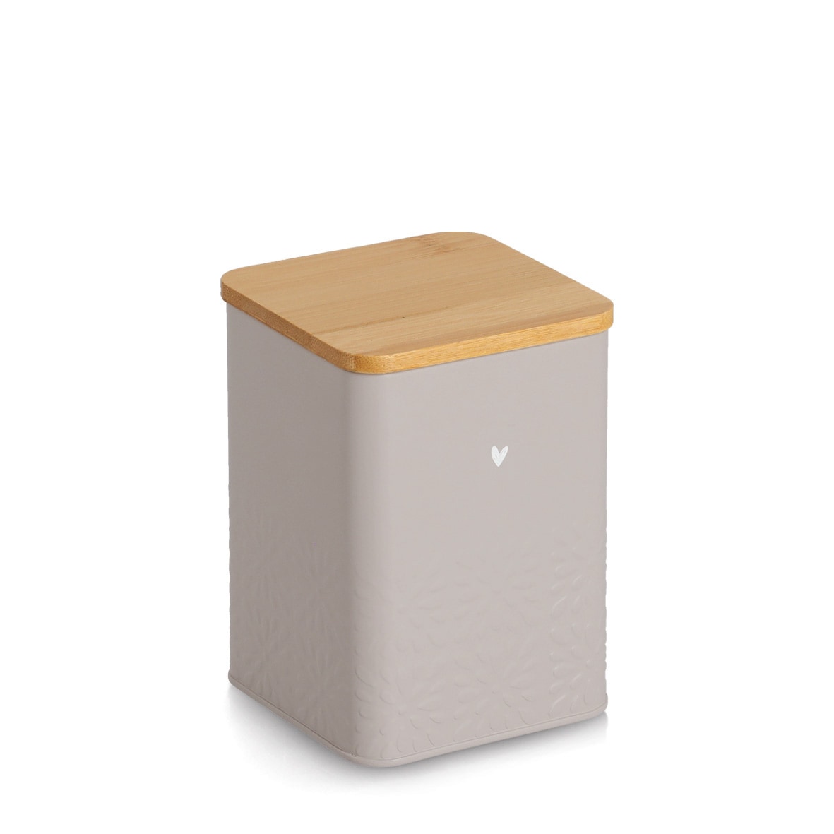 Zeller Present Vorratsdose »Dosen mit Bambusdeckel, 3tlg., "Heart"« 9,5x9,5x13,5 (950 ml), 14x11x11,2 (1200 ml), 18x15,7x14,5 (3000 ml) cm