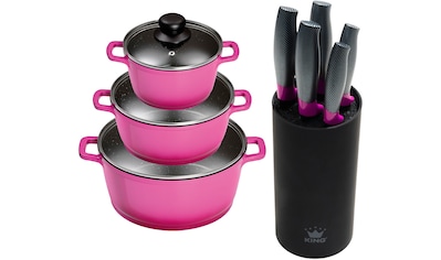 Topf-Set »Berry«, Aluminiumguss, (Set, 9 tlg., je 1 Kochtopf mit Deckel 16/20/24 cm,...