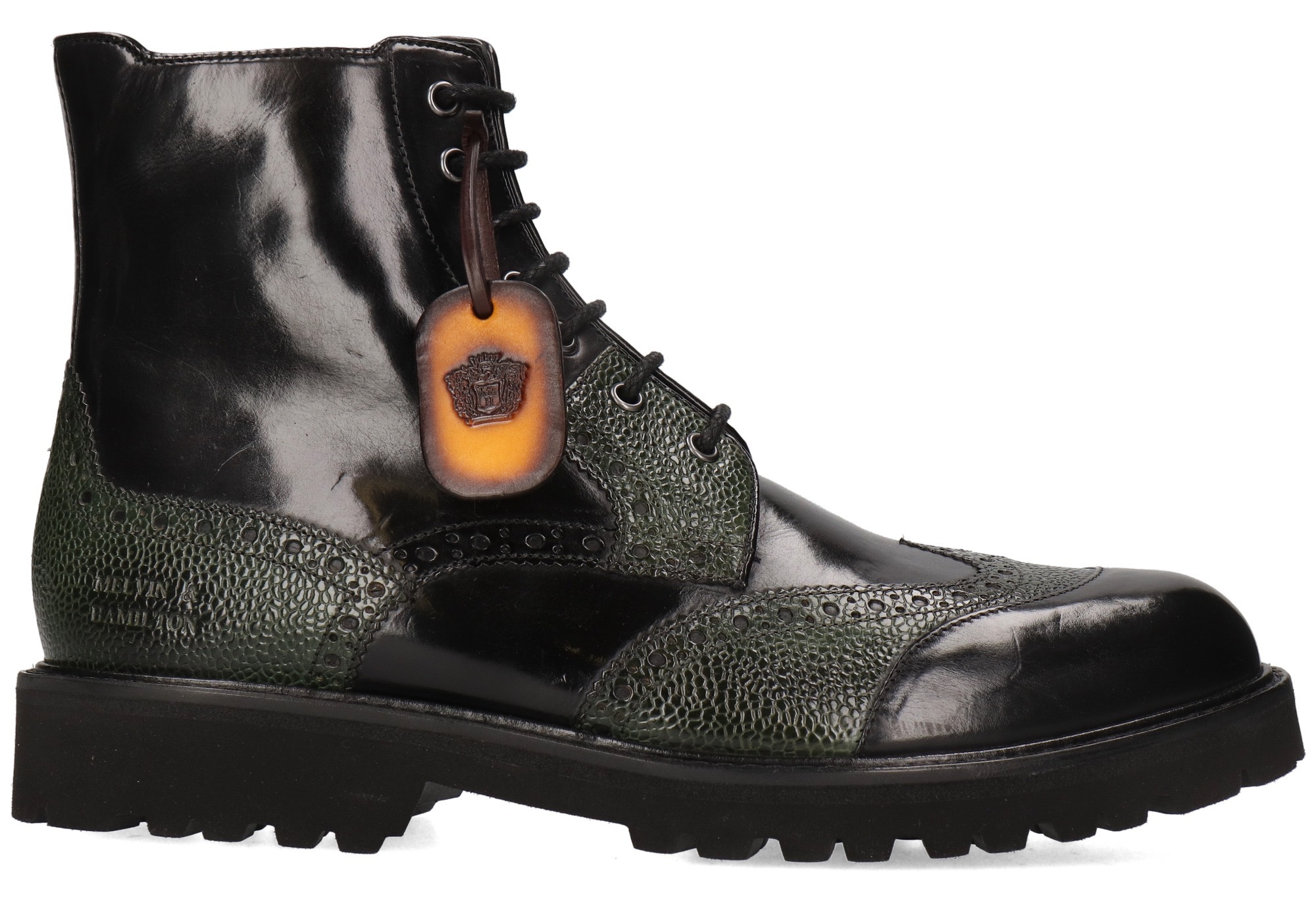 Melvin & Hamilton Schnürstiefel »Pierce 29 - vegetabil gegerbt«, Chunky Boots, Freizeitschuh, Winterstiefel mit Profillaufsohle