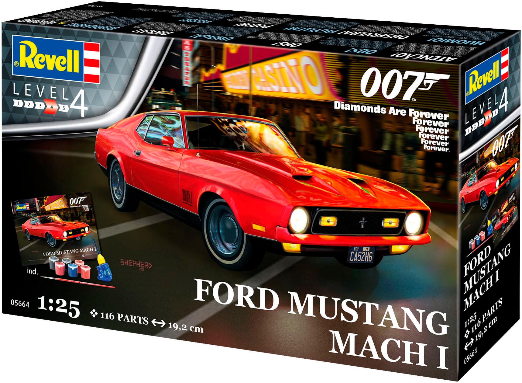 Revell® Modellbausatz »James Bond 007 Diamantenfieber Ford Mustang Mach I«, 1:25