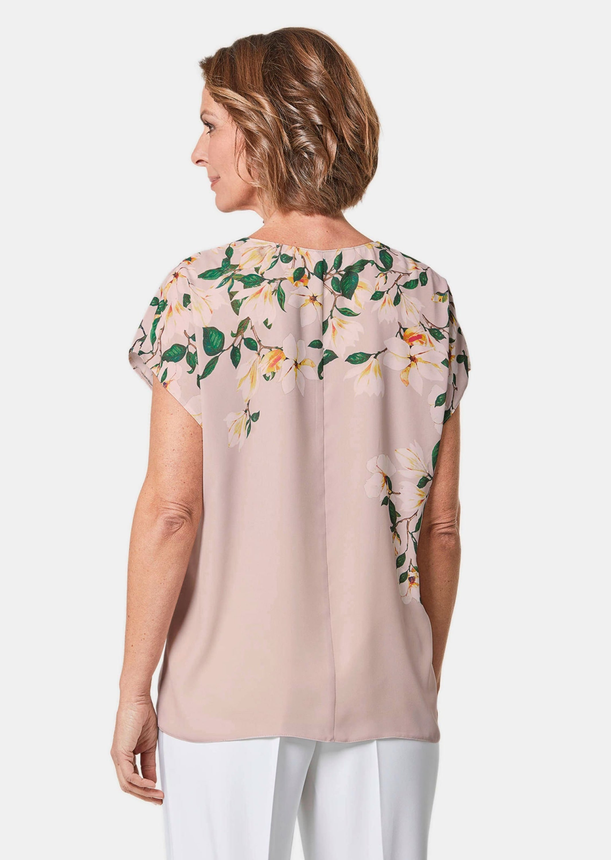 GOLDNER Chiffonbluse »Schlupfbluse Luftige Chiffonbluse mit floralem Druck«