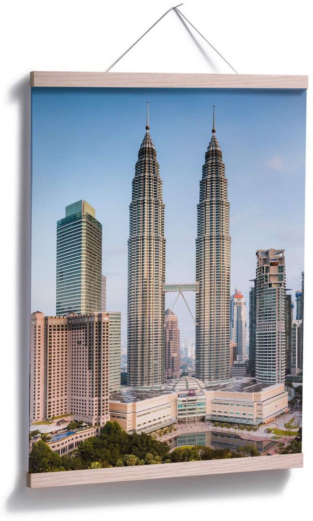 Wandposter BAUR Gebäude, Towers | Poster Bild, Wall-Art »Petronas bestellen Lumpur«, Kuala Poster, Wandbild, (1 St.),