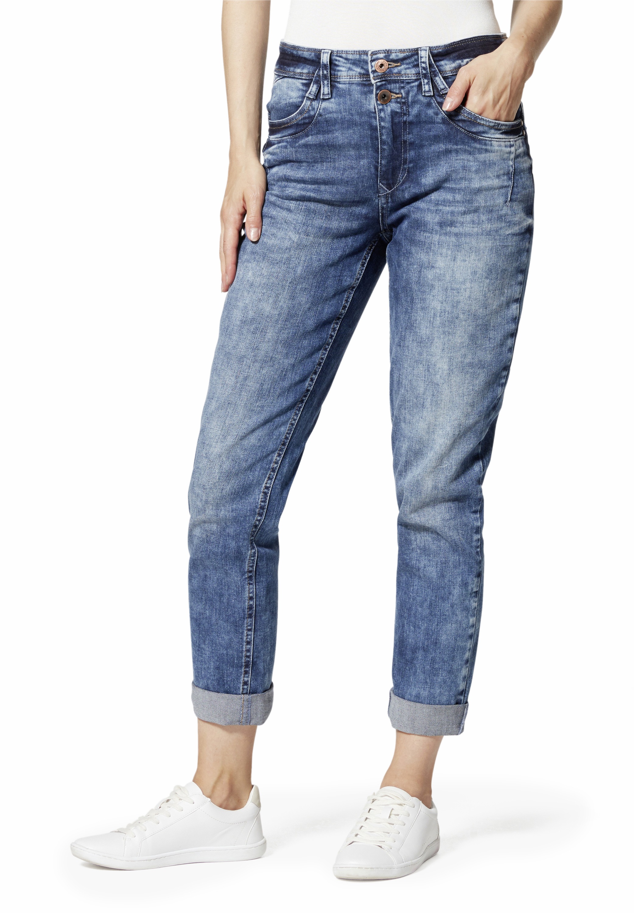 STOOKER WOMEN Boyfriend-Jeans »Davos Denim Boyfriend Fit«, Jeans Boyfriend Fit Casual Denim Lässige Passform für Damen