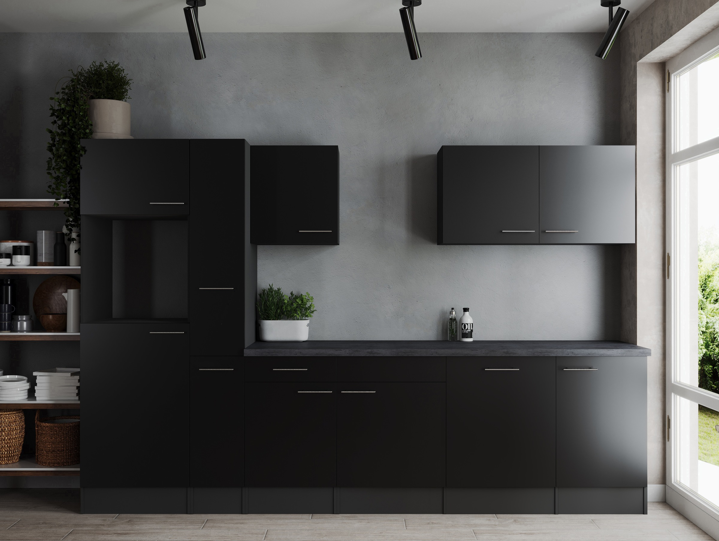 RESPEKTA Küchenzeile "Oliver" Breite 310 cm, 90 cm Arbeitshöhe, in exklusiv günstig online kaufen