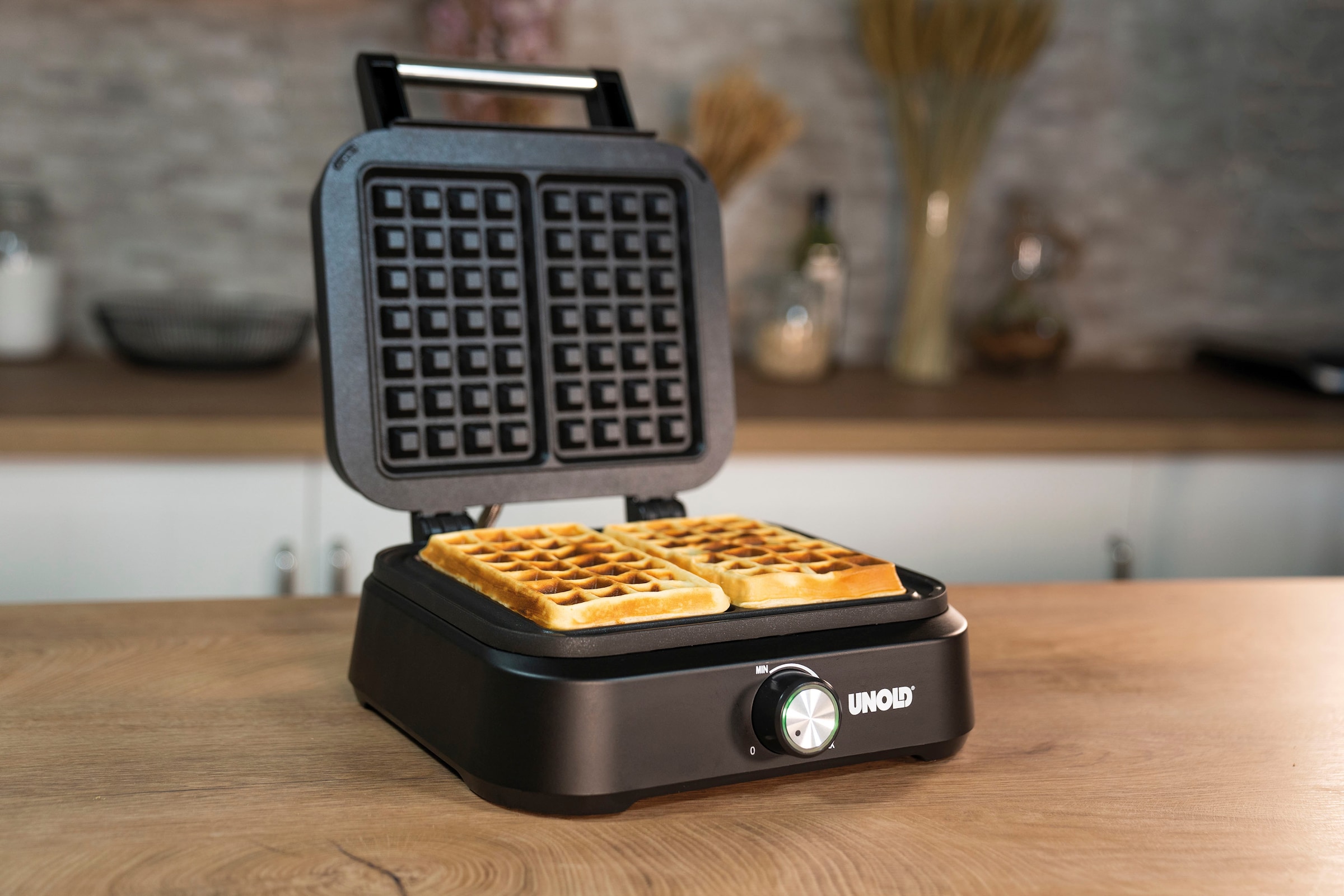 Unold Waffeleisen »48275«, 1500 W, Belgisches Waffeleisen Brüssel