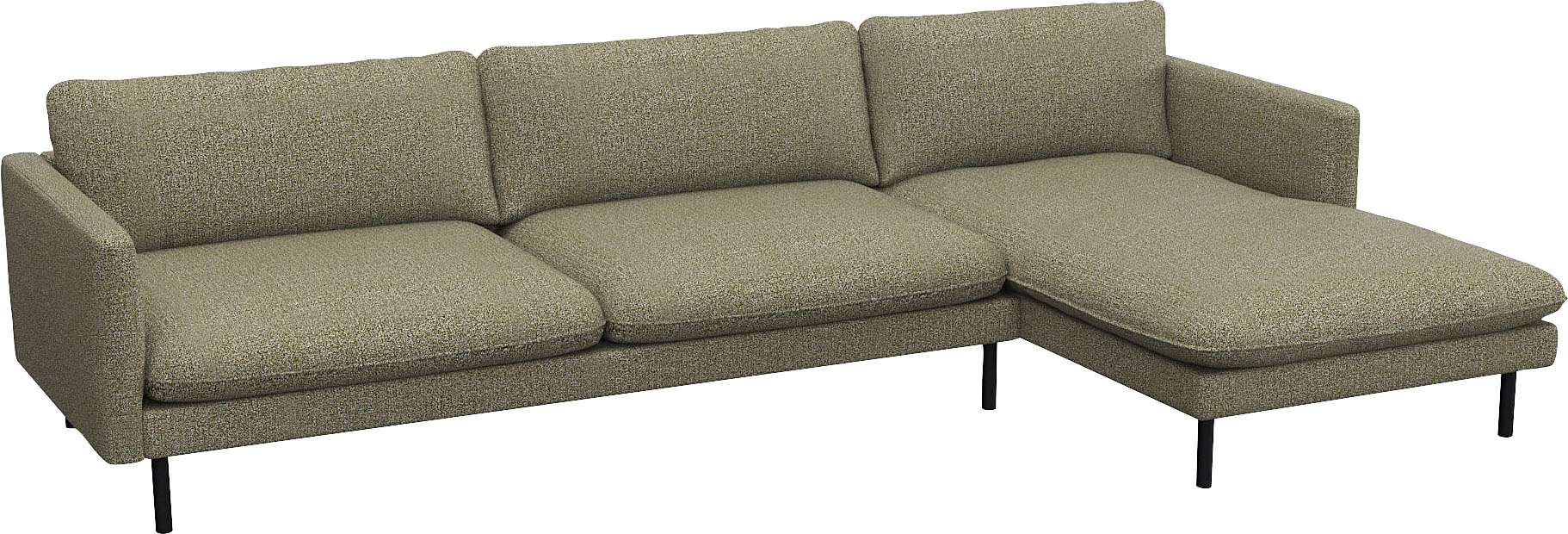 FLEXLUX Ecksofa »Bolzano, elegant und bequem, L-Form«, Sitzaufbau mit Kaltschaum & Stahl-Wellen, loose Sitz -& Rückenkissen
