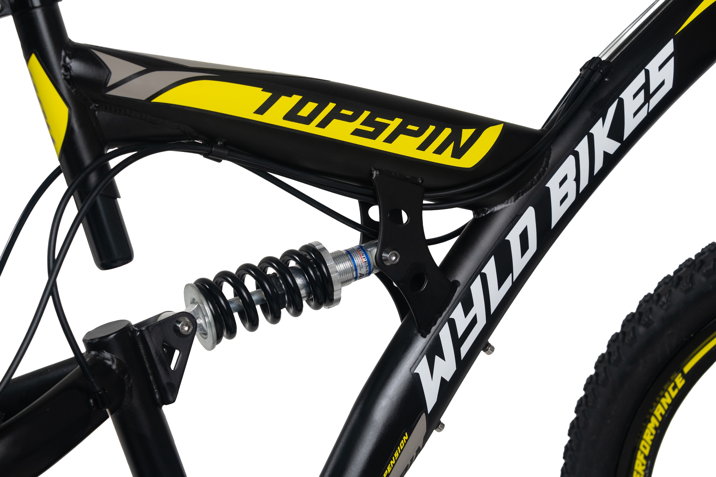 WYLD Mountainbike »WYLD Mountainbike Fully 26'' Topspin schwarz-gelb RH 51 cm« 21 Gang Shimano Tourney Schaltwerk Kettenschaltung