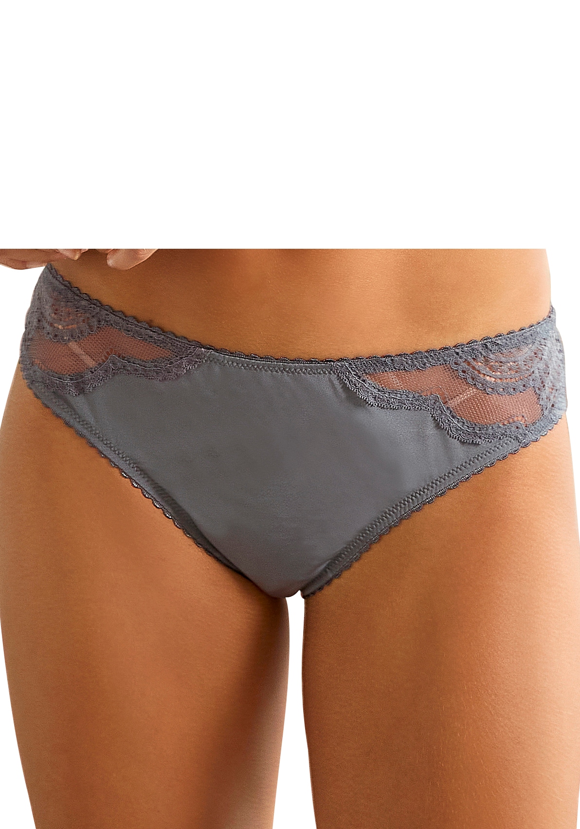 LASCANA Brasilslip, (Packung, 2 St.), mit zarter Spitze