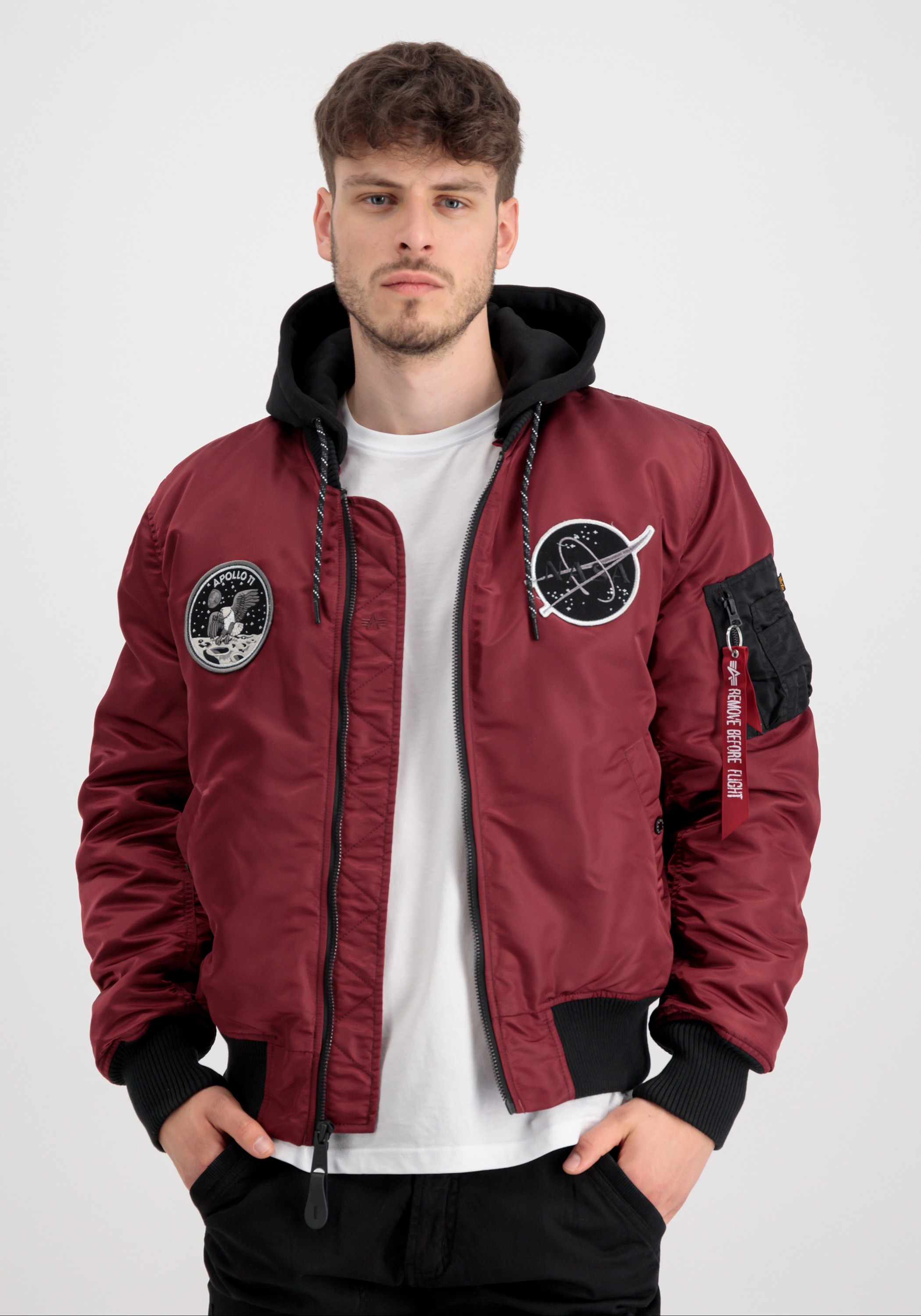 Alpha Industries Bomberjacke "Alpha Industries Men - Bomber Jackets MA-1 VF Hood Dark Side"