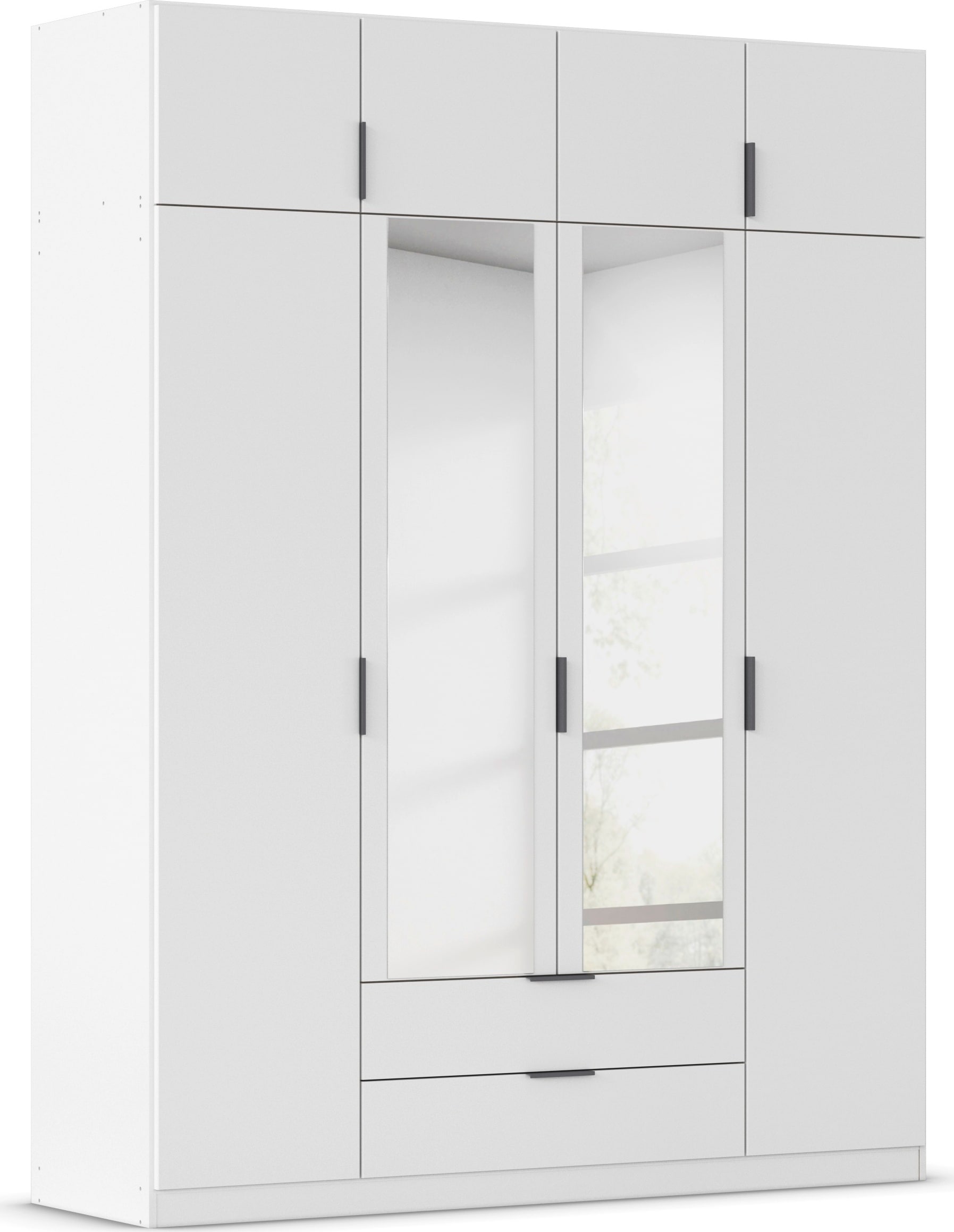 rauch Kleiderschrank "Drehtürenschrank Schrank Garderobe Ankleide Schlafzimmer LAGOA" 3 verschiedene Ausstattungen BASIC/CLASSIC/PREMIUM (inkl. SOFT-CLOSE), geräumige Schubladen, 3 Breiten, optional mit Aufsatz MADE IN GERMANY