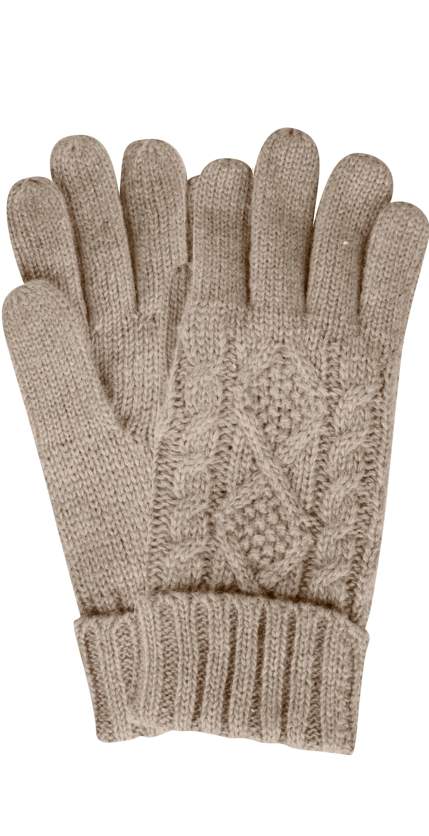 Capelli New York Strickhandschuhe, elegantes Zopfstrickmuster, Umschlag am günstig online kaufen