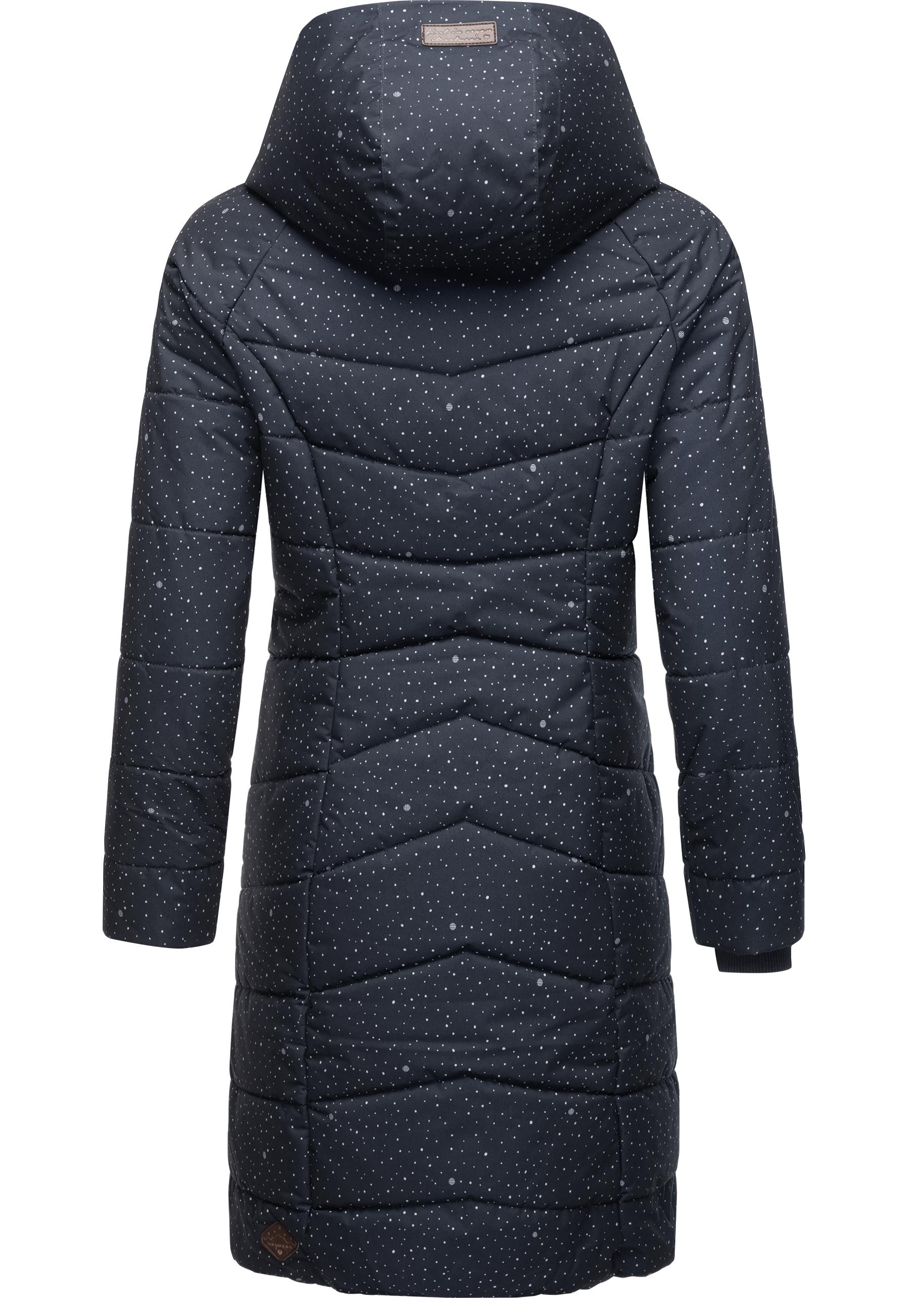 Ragwear Steppmantel »Dizzie Coat Print«, stylischer, gesteppter Winterparka mit Kapuze