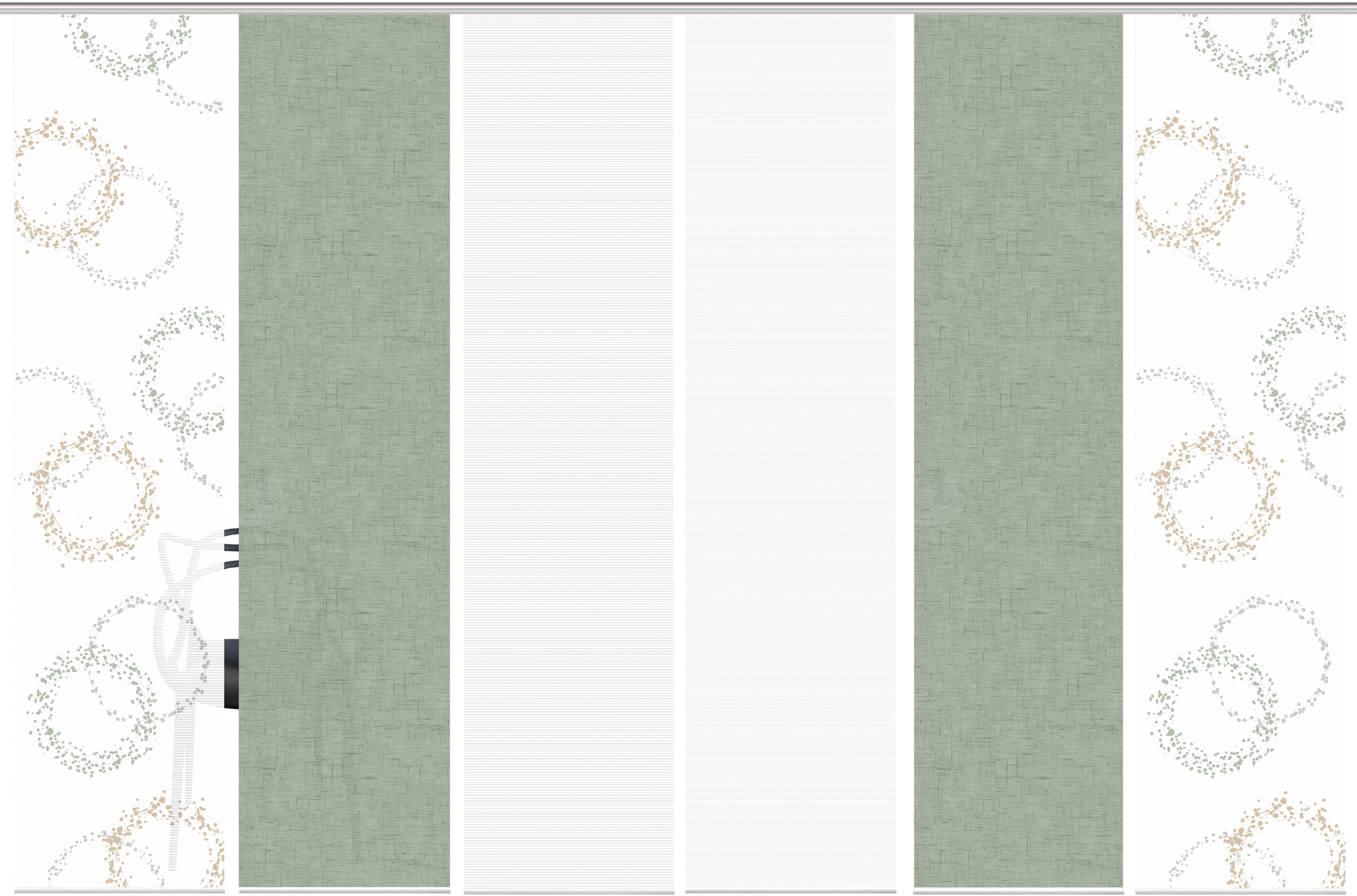 Vision S Schiebegardine "AINUR 6er SET" Paneelwagen 6 Stk. tlg. Schiebevorh günstig online kaufen