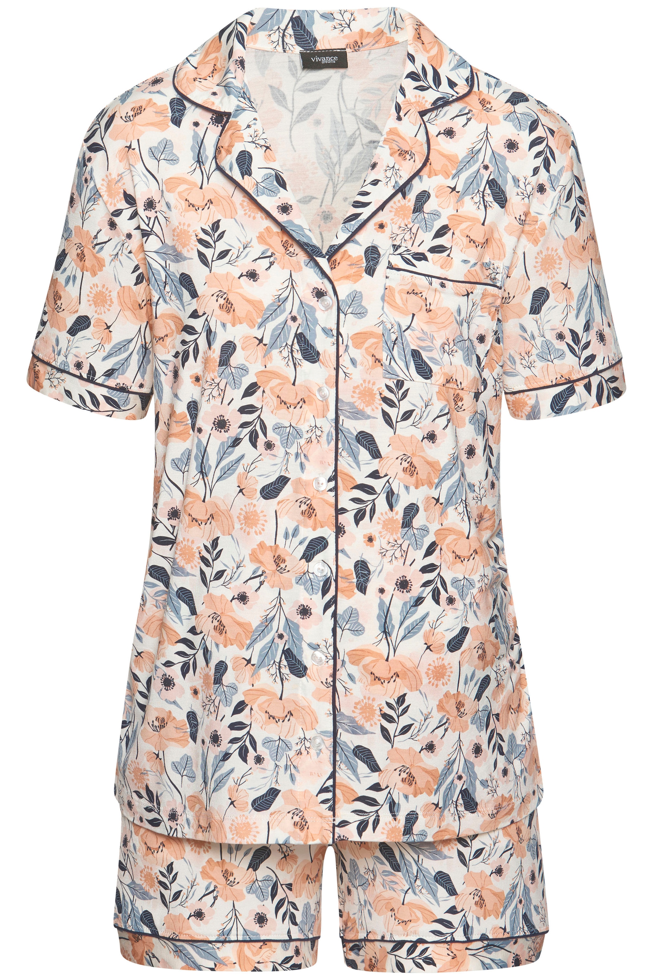 Vivance Dreams Umstandspyjama, 2 Stk. Schöner Allover-Print günstig online kaufen