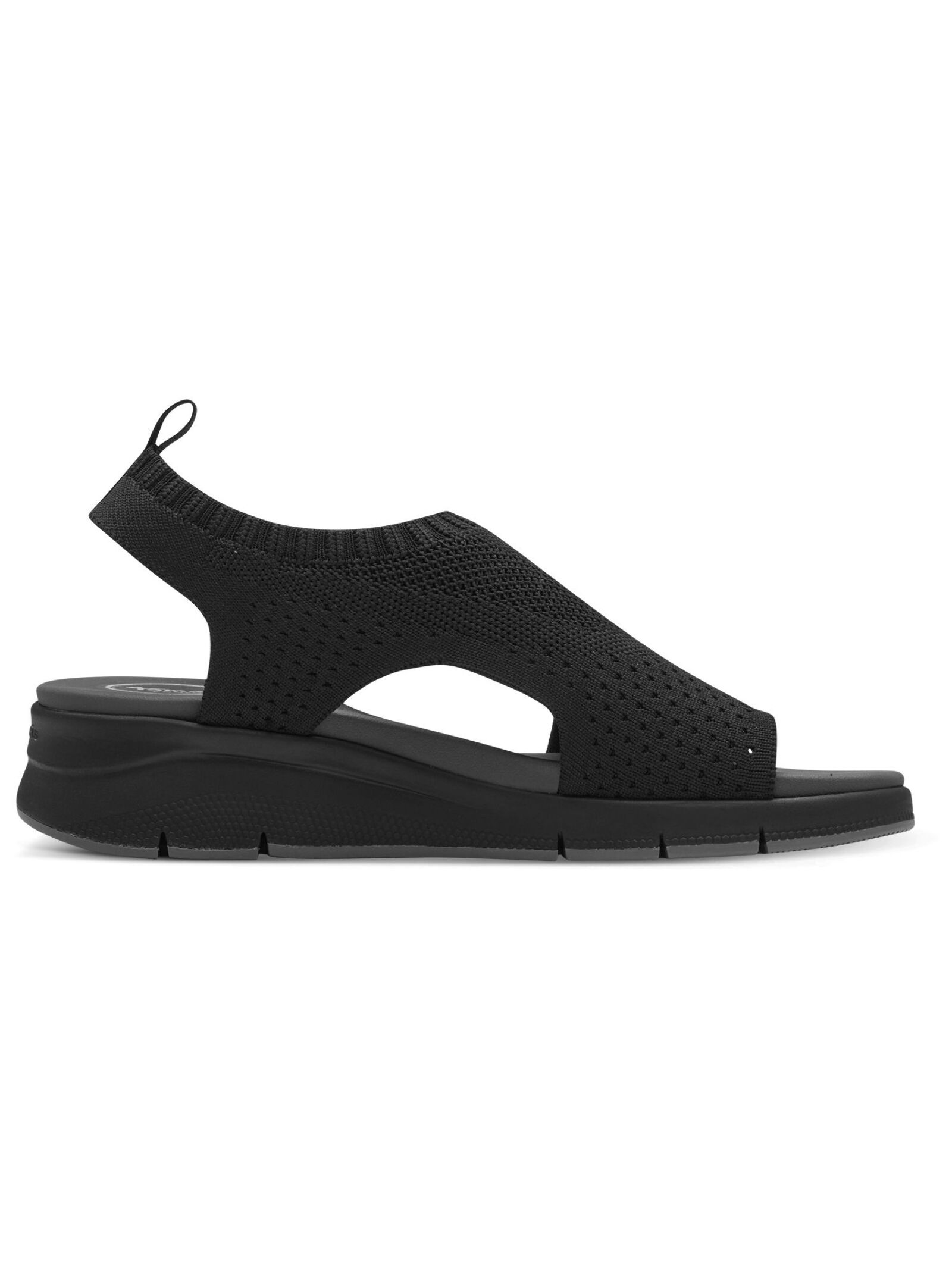 Keilsandalette TAMARIS "Tamaris Sandalen Textil", Damen, Gr. 38, schwarz, Textil, Schuhe 3