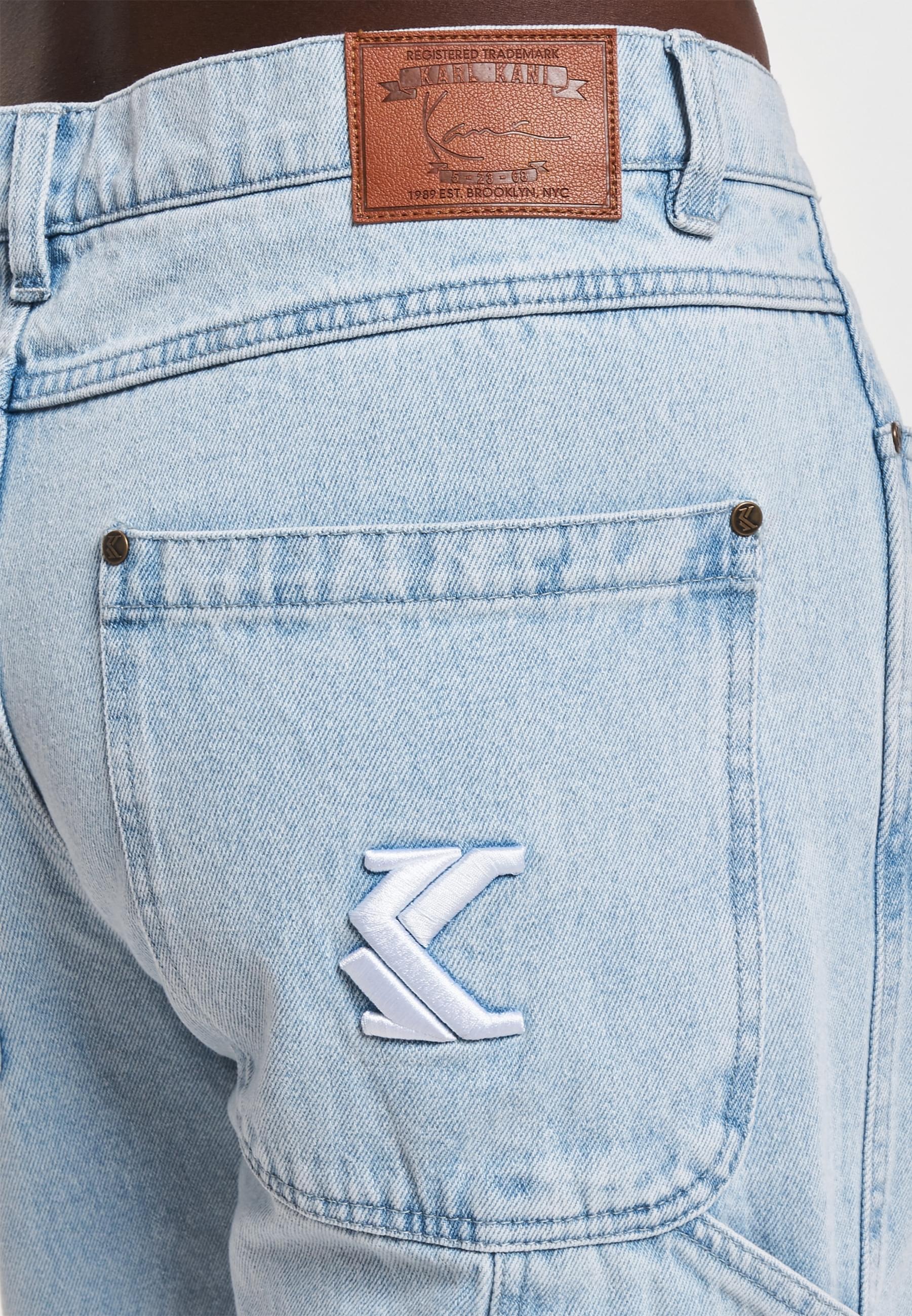 Karl Kani Bequeme Jeans »Karl Kani Herren Og Baggy Workwear Logo Print Denim«
